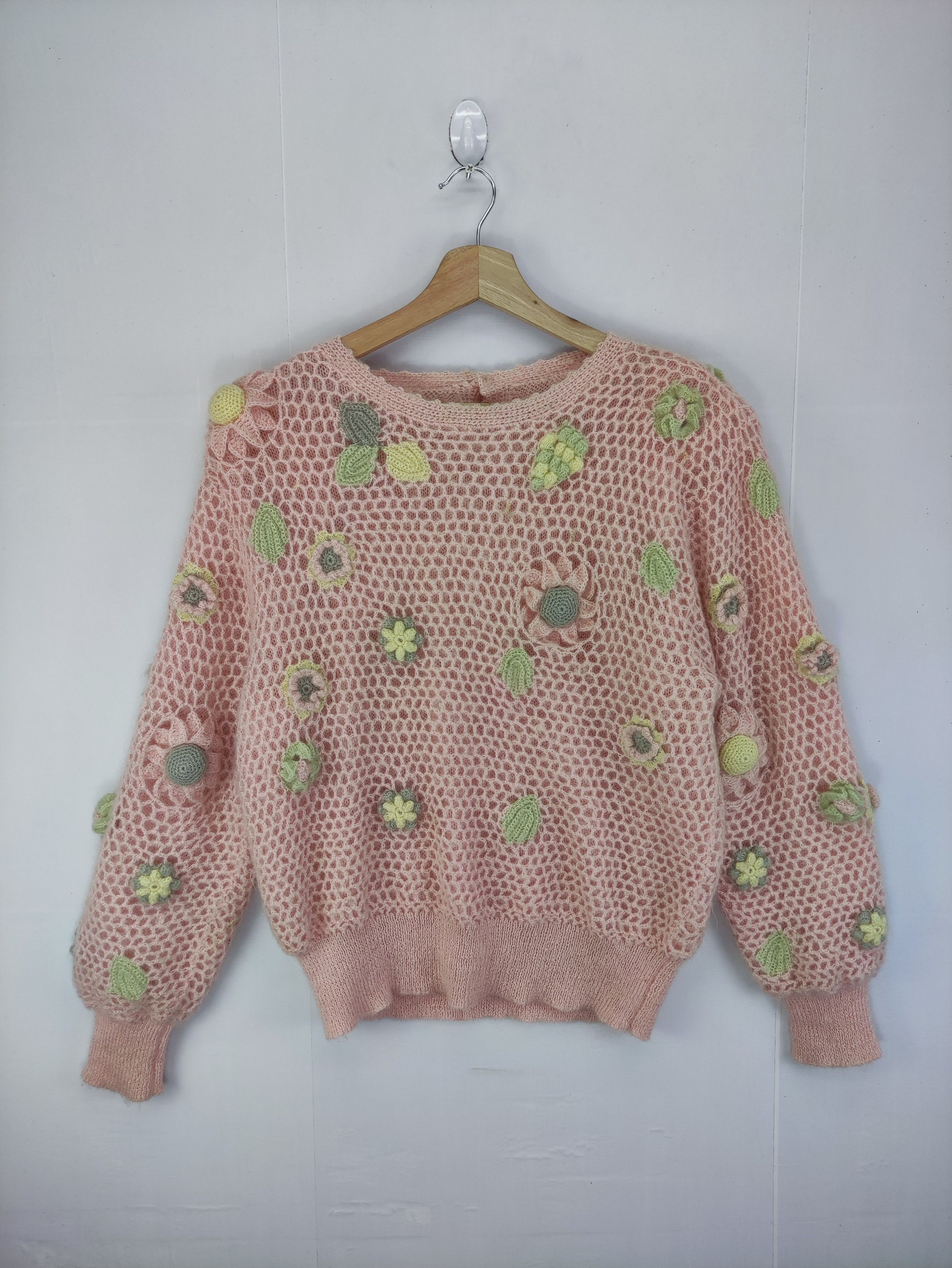 image of Unbrnd x Vintage Knit Sweater Net Fish Style, Women's (Size Medium)