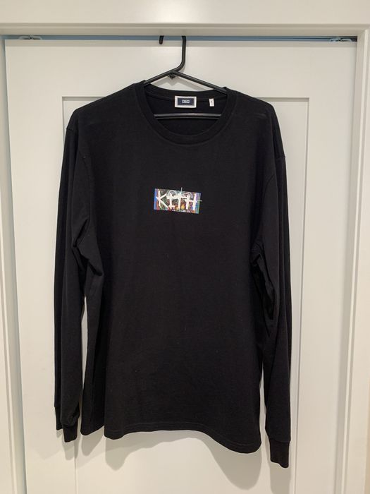 Kith B Robert Moore classic logo l/s tee black large | Grailed