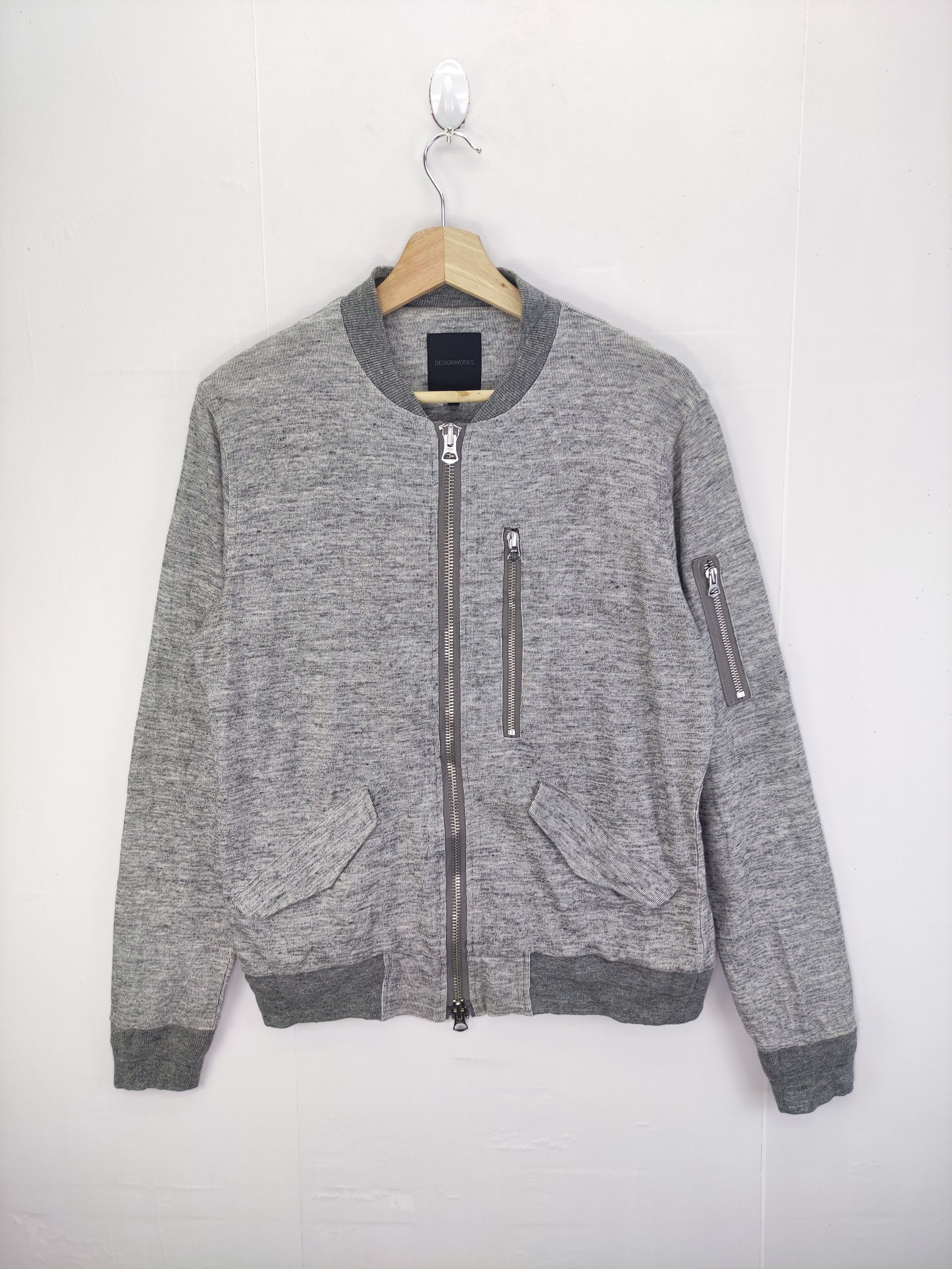 Japanese Brand Vintage Design Works Sweater Bomber Style Jacket Size M / US 6-8 / IT 42-44 - 1 Thumbnail