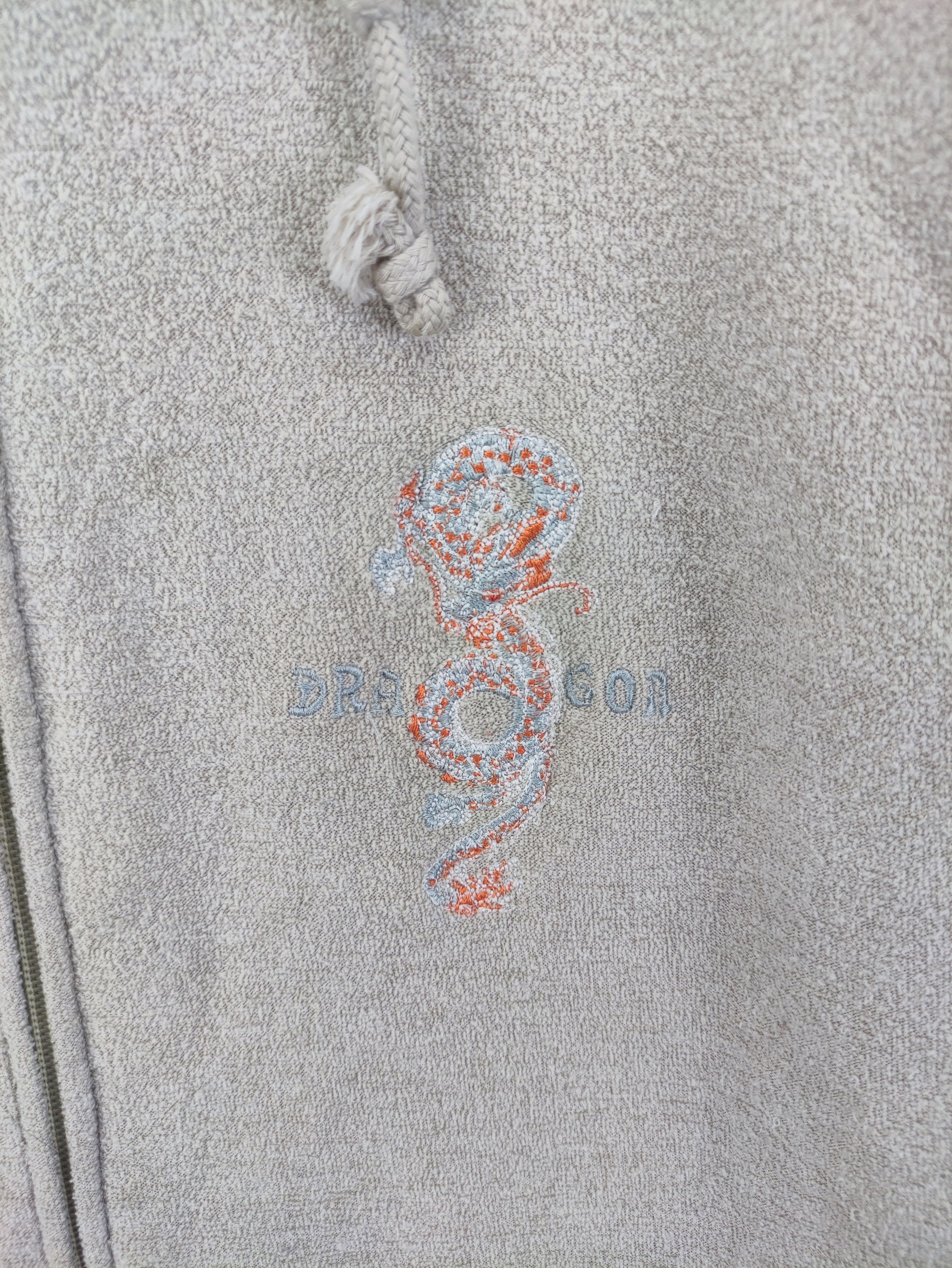 Japanese Brand Vintage Embroidered Dragon Sweater Fleece Hoodie Zipper Size US M / EU 48-50 / 2 - 2 Thumbnail