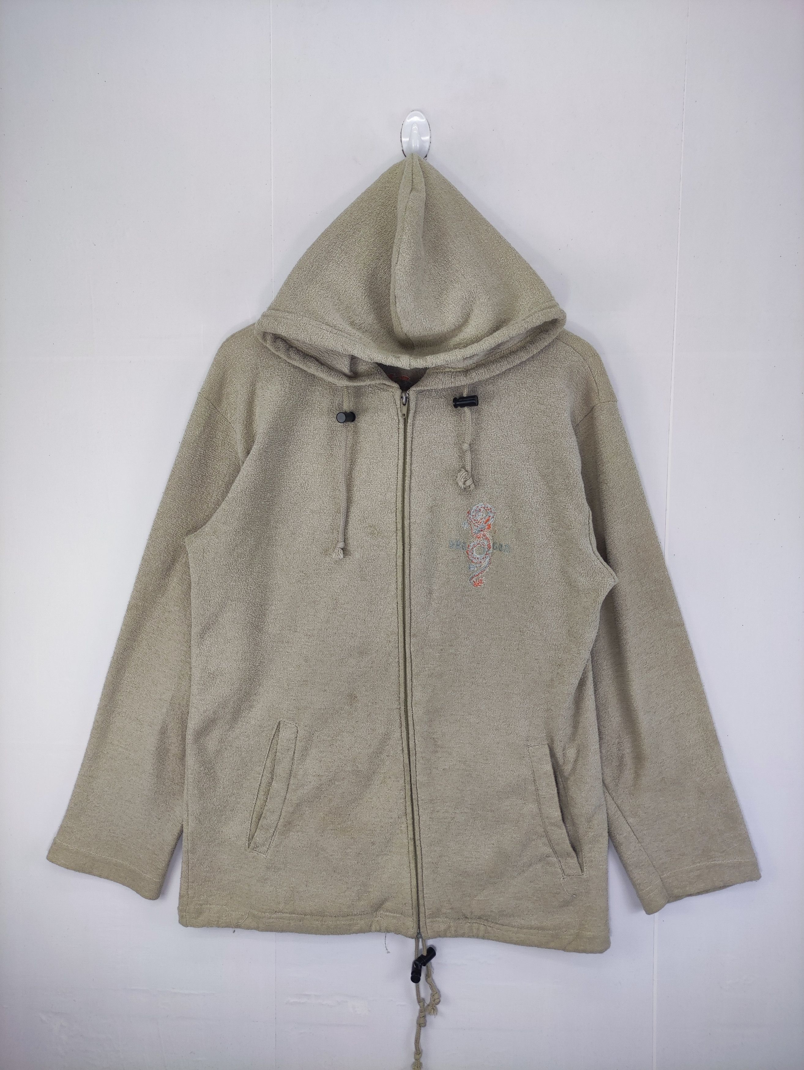 Japanese Brand Vintage Embroidered Dragon Sweater Fleece Hoodie Zipper Size US M / EU 48-50 / 2 - 1 Thumbnail