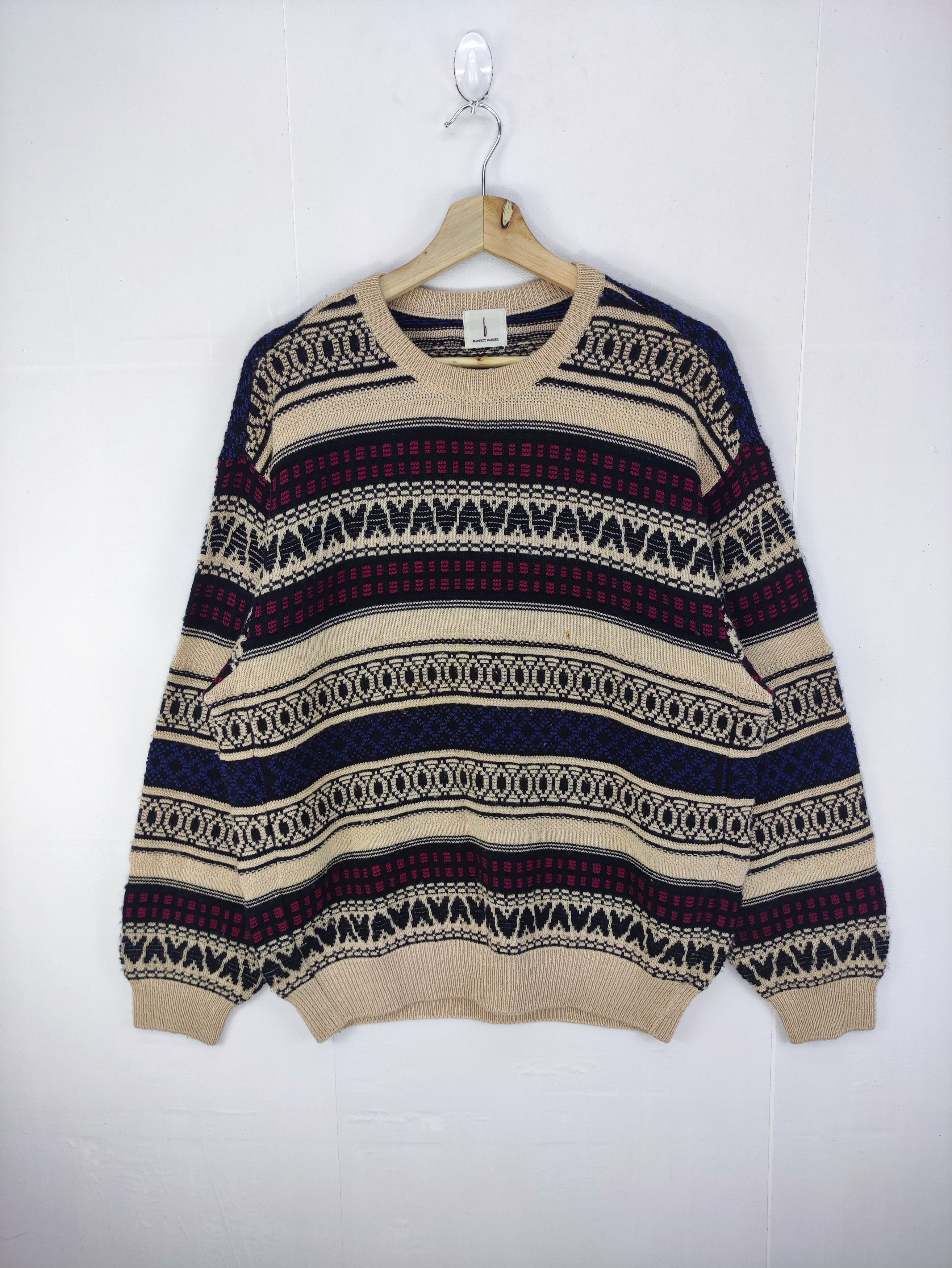 Aran Isles Knitwear Vintage Bassett Walker Coogi Style Knit Sweater Size US M / EU 48-50 / 2 - 1 Thumbnail