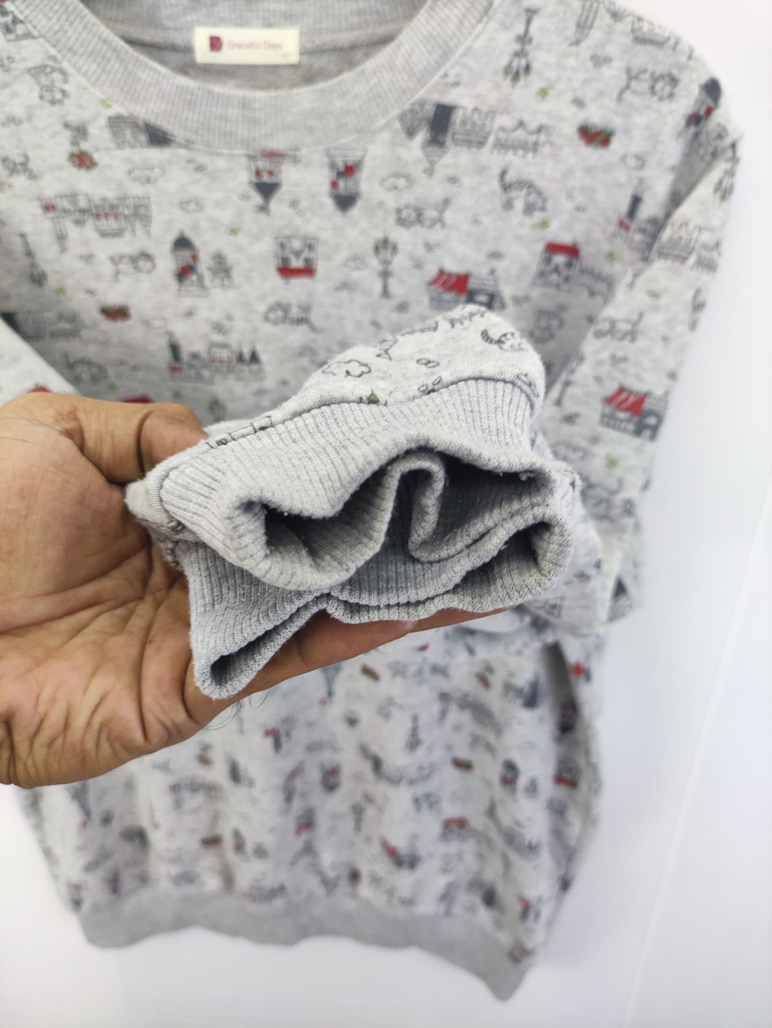 Japanese Brand Vintage Graceful Days Sweatshirt Full Print Jumper Size M / US 6-8 / IT 42-44 - 3 Thumbnail