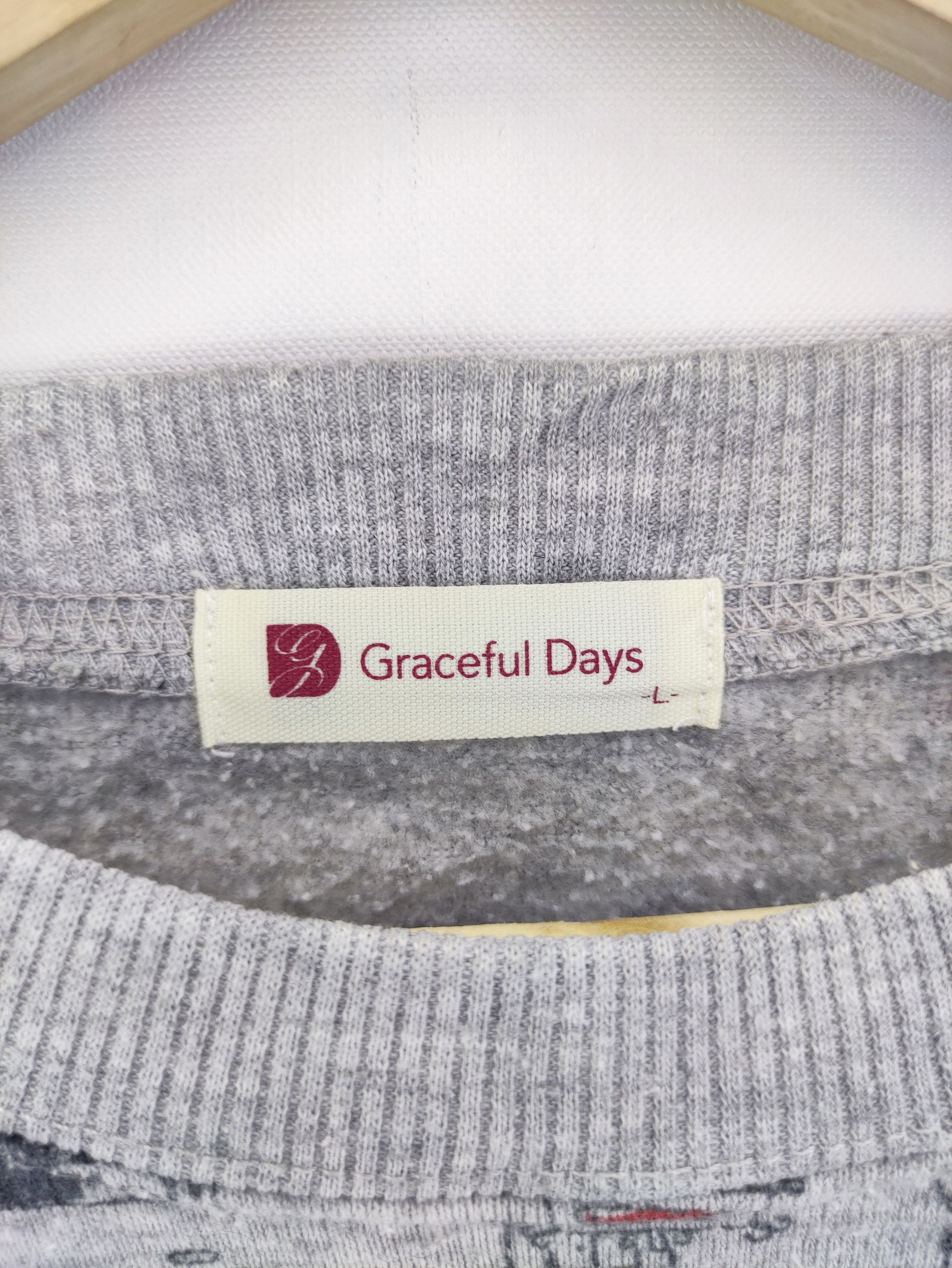 Japanese Brand Vintage Graceful Days Sweatshirt Full Print Jumper Size M / US 6-8 / IT 42-44 - 2 Thumbnail