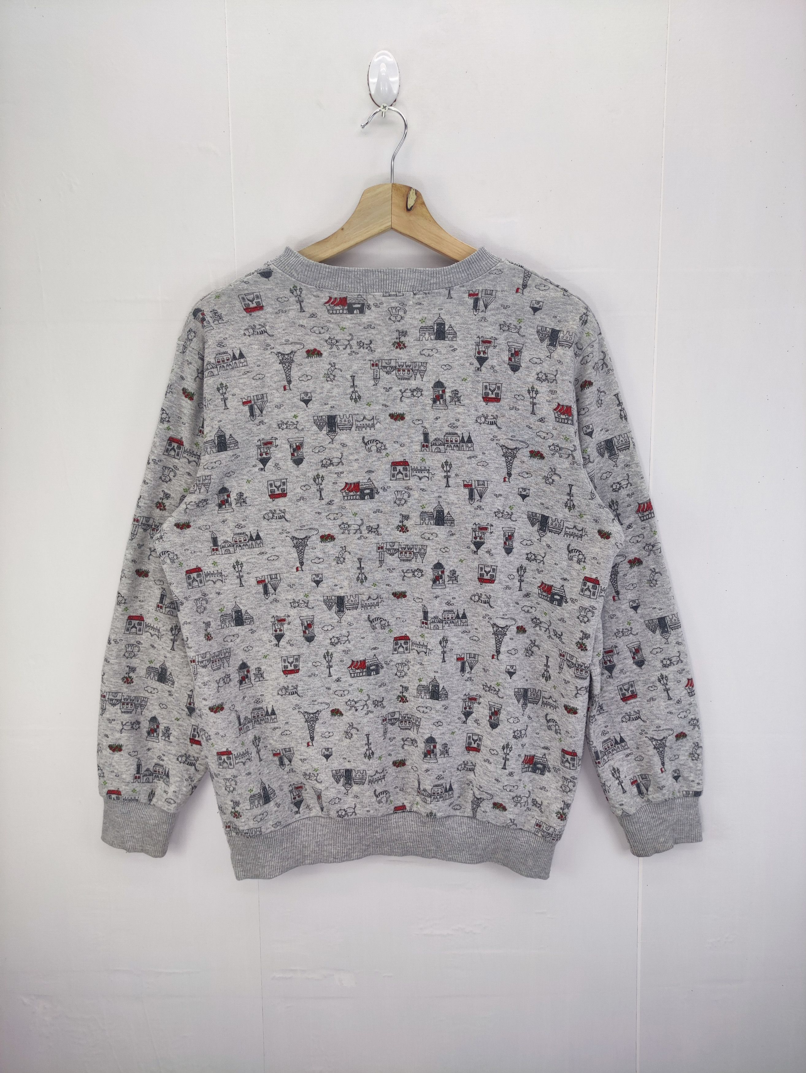 Japanese Brand Vintage Graceful Days Sweatshirt Full Print Jumper Size M / US 6-8 / IT 42-44 - 6 Thumbnail