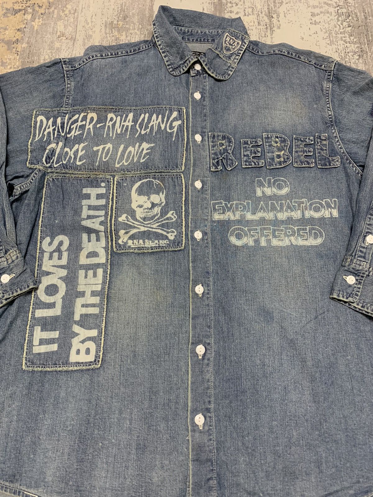 Seditionaries Seditionaries RNA Slang Rebel Anarchy Button Up Shirt Size US L / EU 52-54 / 3 - 2 Thumbnail