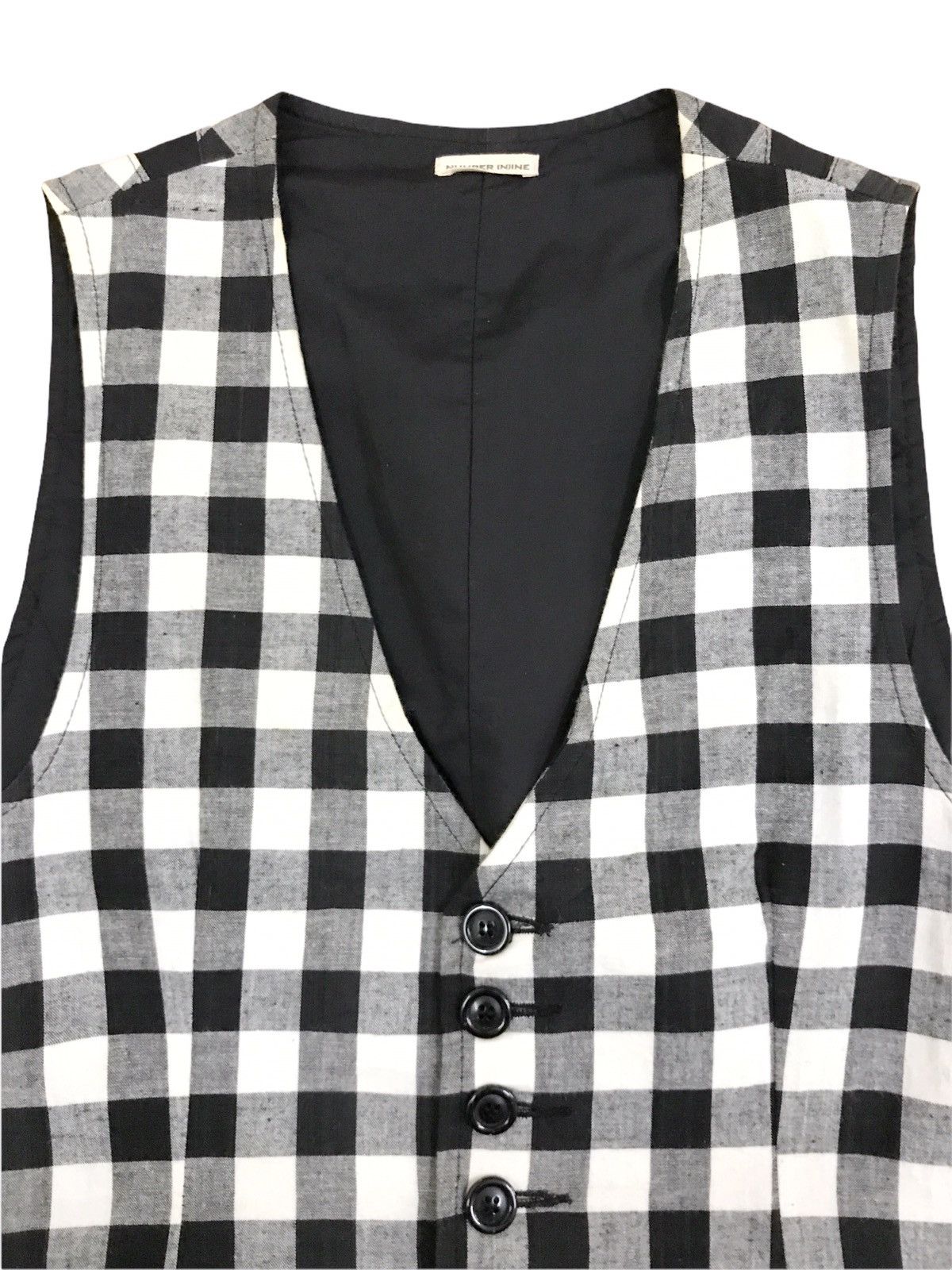 Number (N)ine Vintage Number (N)ine Takahiro Miyashita Checkered Vest Size US S / EU 44-46 / 1 - 3 Thumbnail