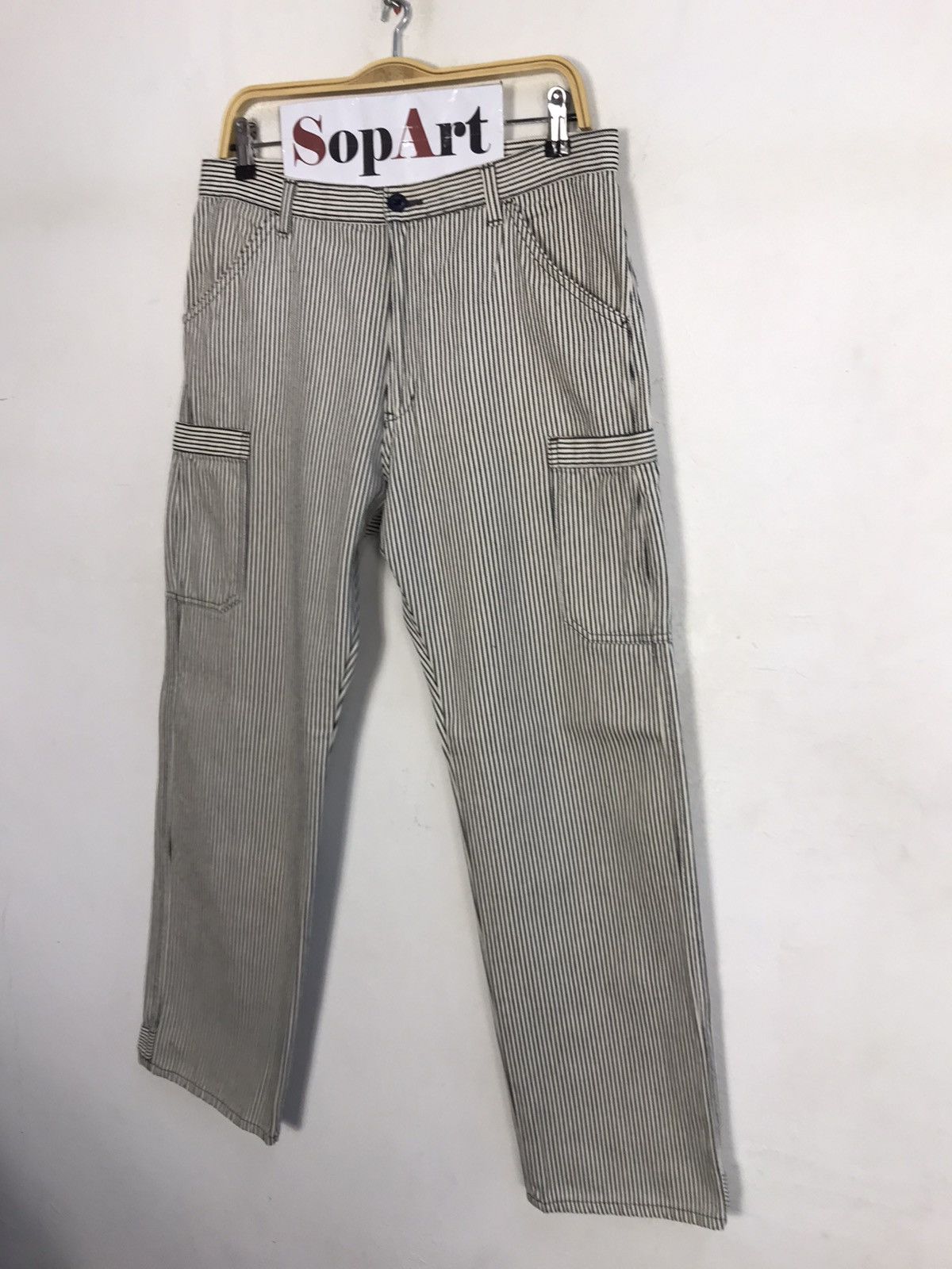 Japanese Brand × Vintage Vintage japanese Brand Design Striped Pocket Style Size US 33 - 4 Thumbnail