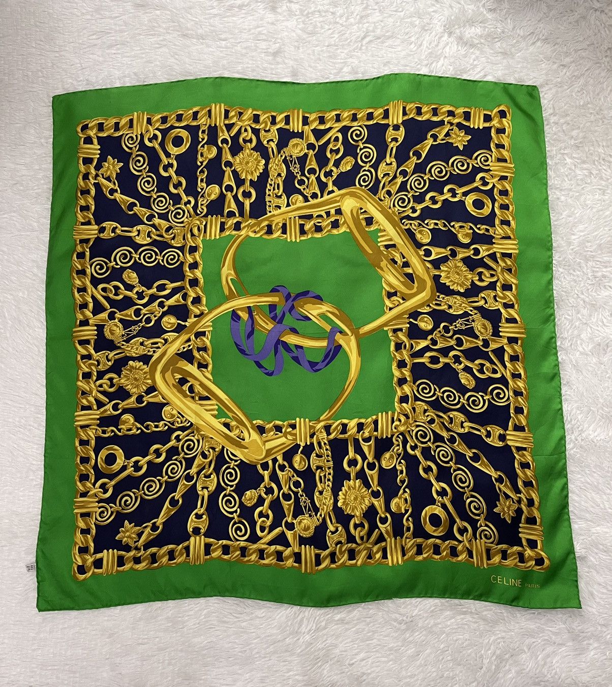 Celine Vintage Celine Luxury Silk Scarves France Size ONE SIZE - 6 Thumbnail