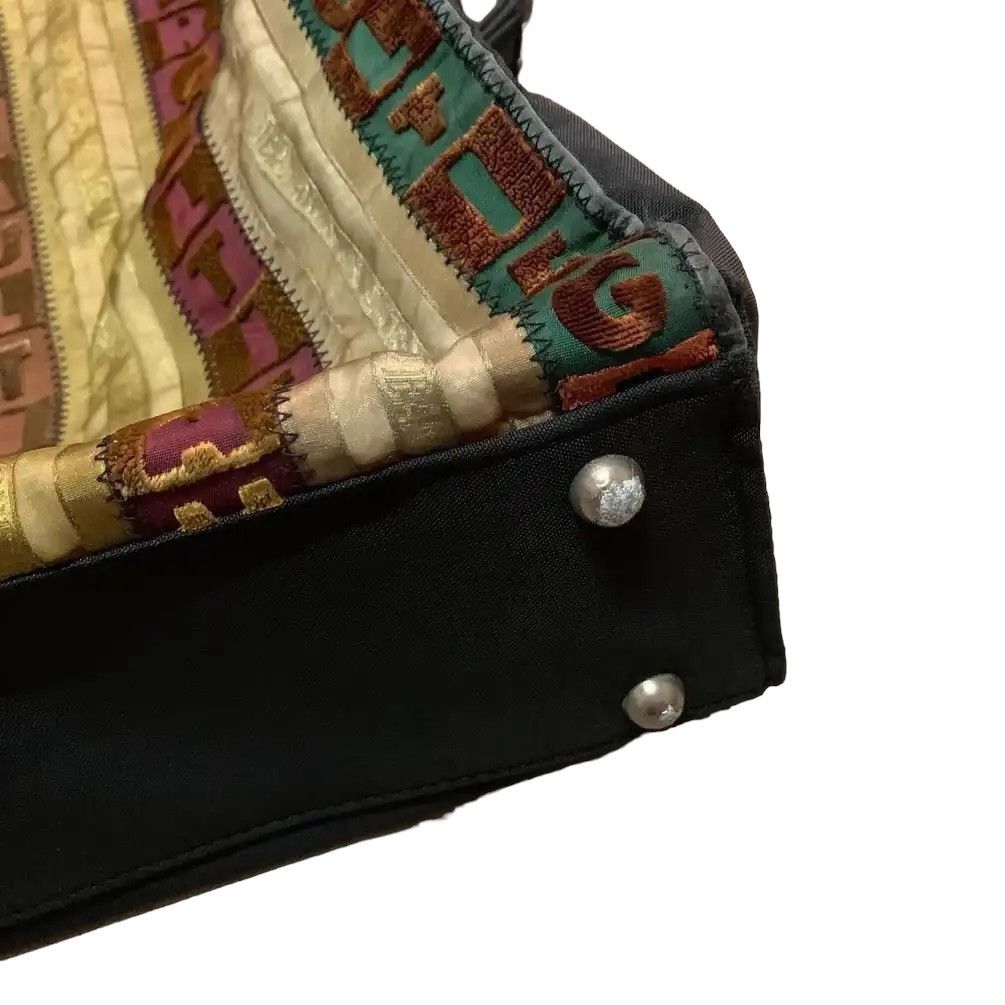 Jean Paul Gaultier Jean Paul Gaultier Velvet Silk Chaotic ™️ Logo Devore Bag Size ONE SIZE - 4 Thumbnail
