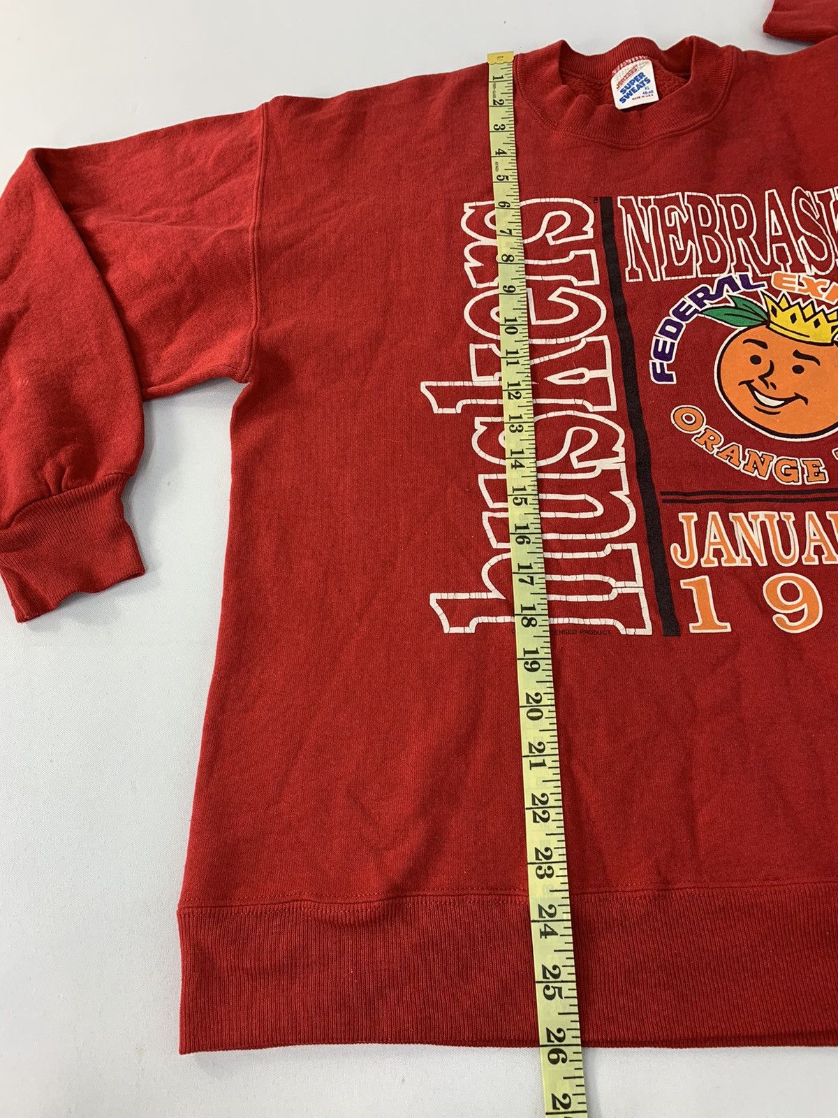 NCAA 90s 1992 Huskers Nebraska Federal Express Orange Bowl Size US L / EU 52-54 / 3 - 7 Thumbnail