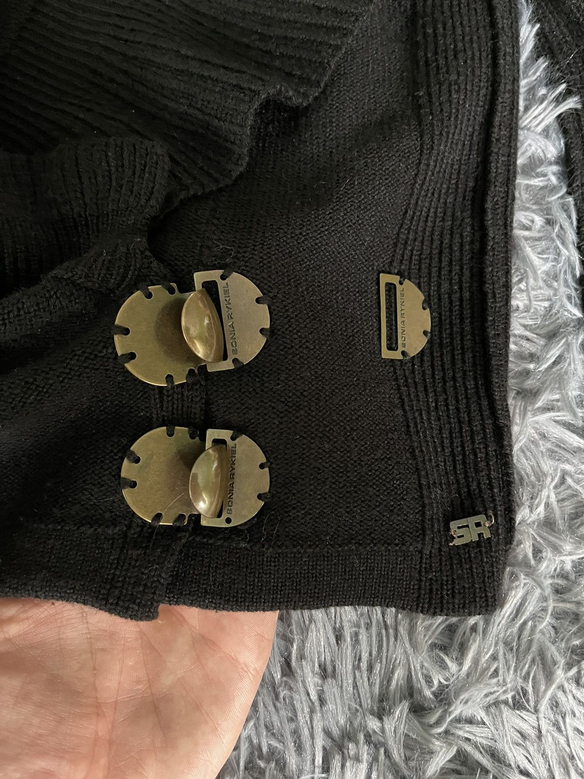 Sonia Rykiel × Vintage Sonia Rykiel 00s vintage avant garde wool cardigan sweater Size XS / US 0-2 / IT 36-38 - 2 Thumbnail