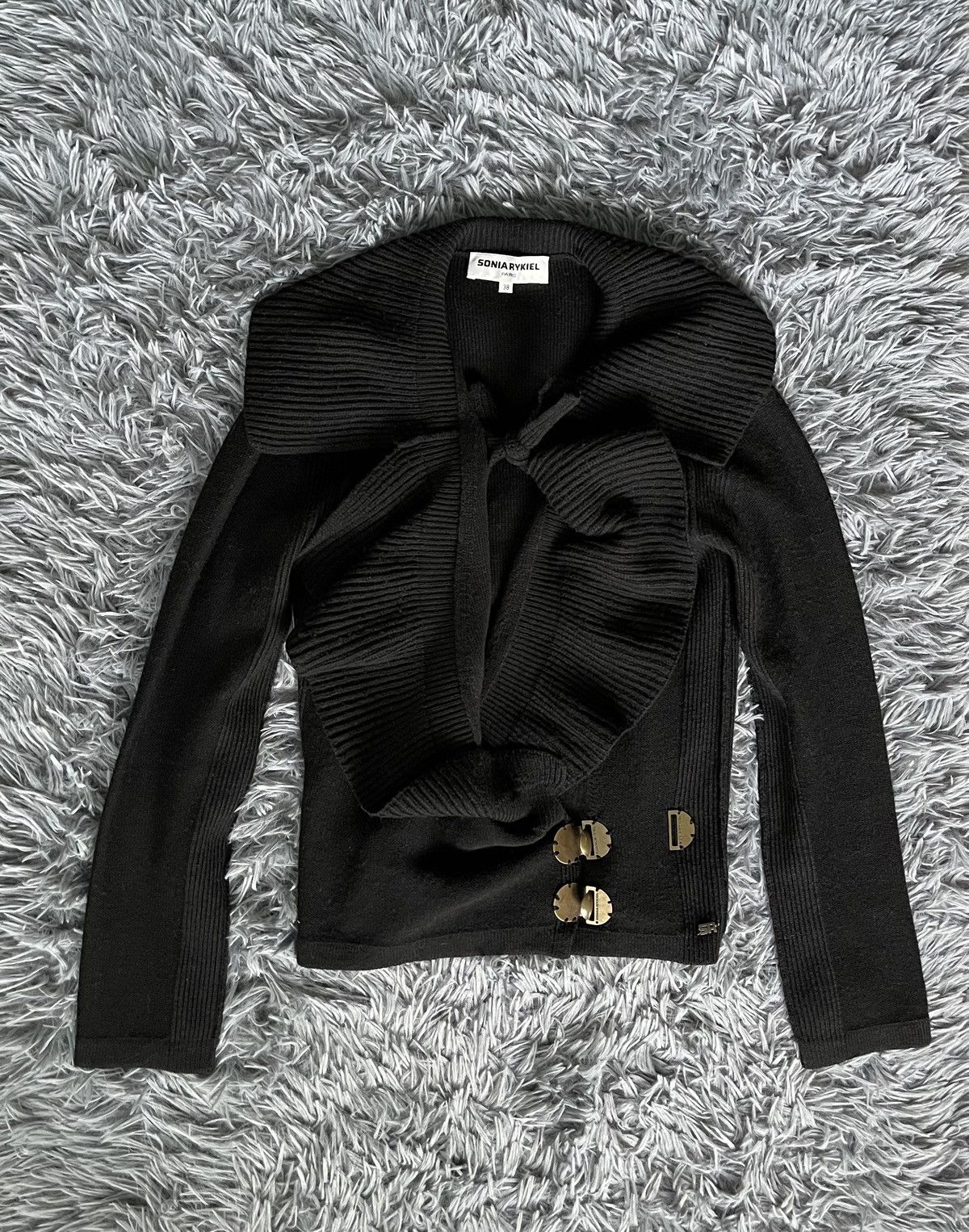 Sonia Rykiel 00s vintage avant garde wool cardigan sweater