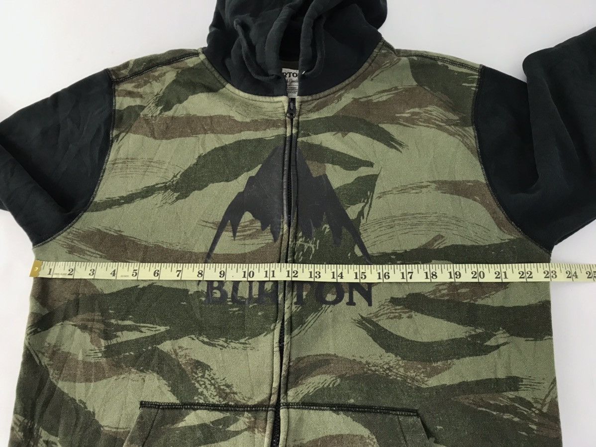 Burton Burton Green Camo Hoodies Full Zip Spell Out Big Logo Design Size US XL / EU 56 / 4 - 12 Thumbnail