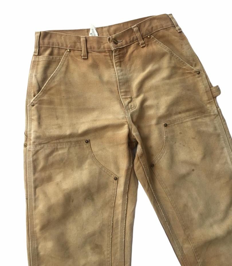 Carhartt THRASHED DISTRESSED CARHARTT DOUBLE KNEE WORKERS PANTS Size US 30 / EU 46 - 5 Thumbnail