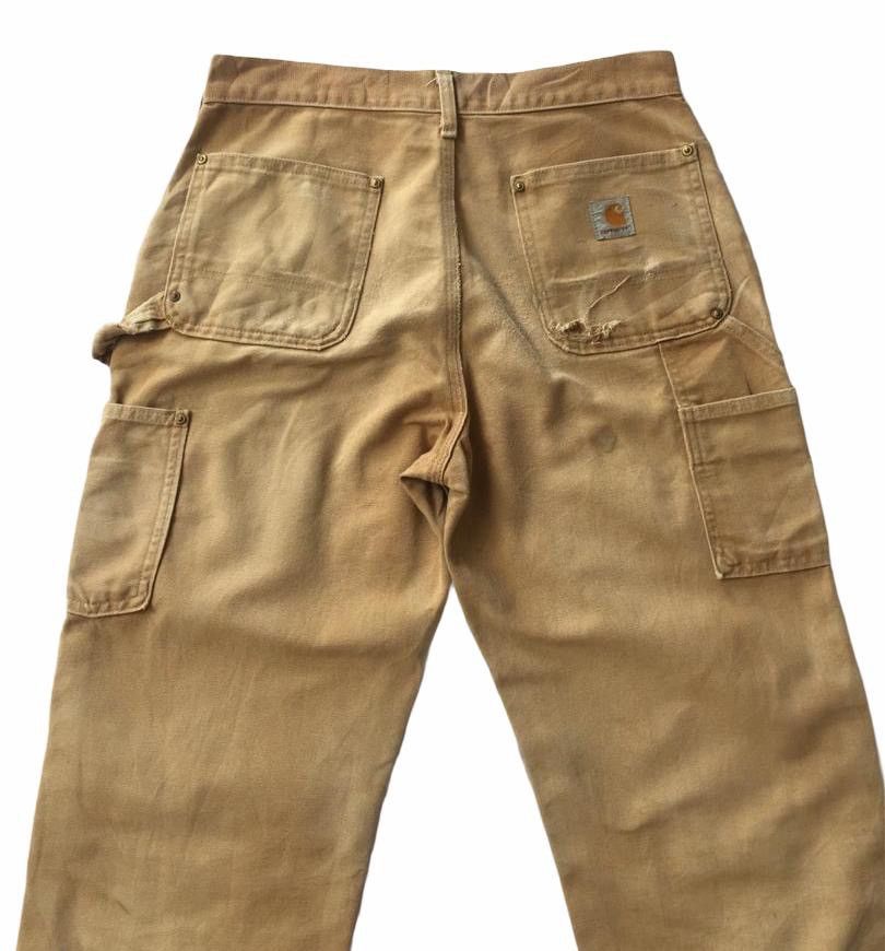 Carhartt THRASHED DISTRESSED CARHARTT DOUBLE KNEE WORKERS PANTS Size US 30 / EU 46 - 6 Thumbnail