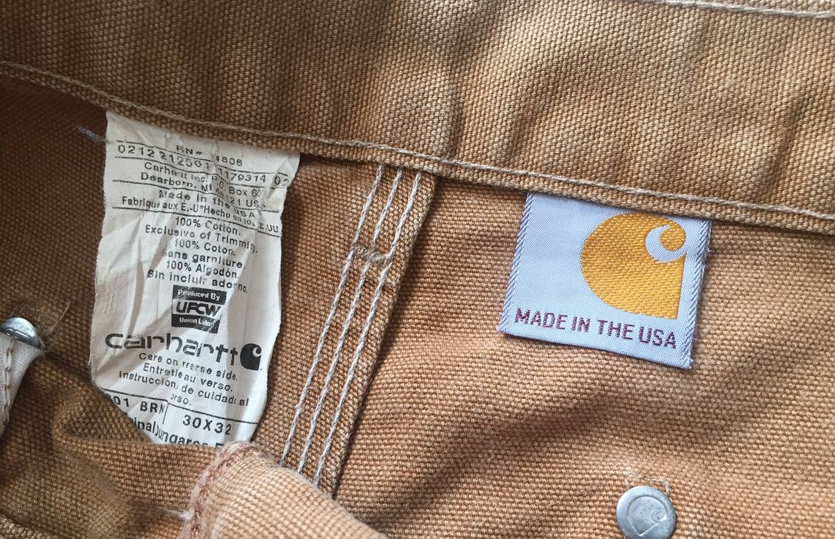 Carhartt THRASHED DISTRESSED CARHARTT DOUBLE KNEE WORKERS PANTS Size US 30 / EU 46 - 16 Thumbnail