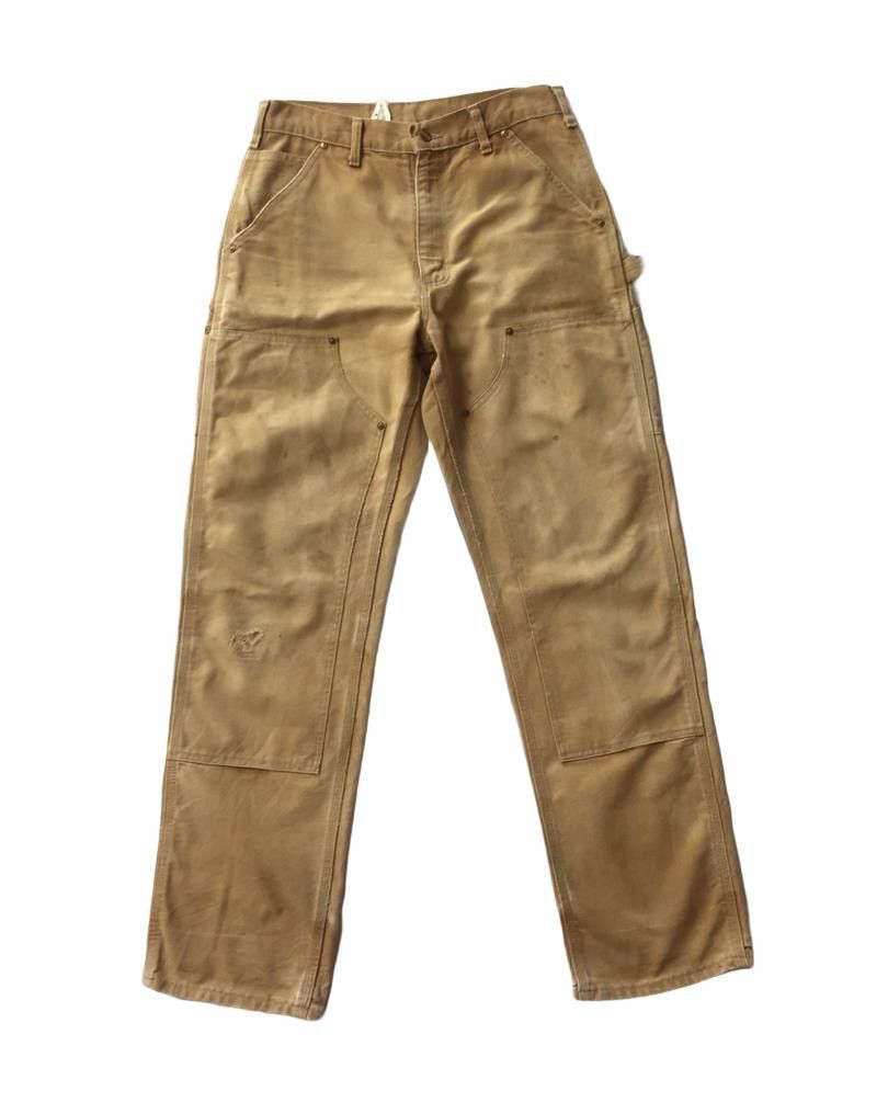 Carhartt THRASHED DISTRESSED CARHARTT DOUBLE KNEE WORKERS PANTS Size US 30 / EU 46 - 3 Thumbnail