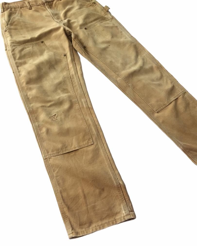 Carhartt THRASHED DISTRESSED CARHARTT DOUBLE KNEE WORKERS PANTS Size US 30 / EU 46 - 9 Thumbnail