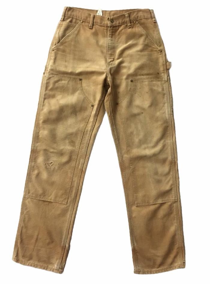 Carhartt THRASHED DISTRESSED CARHARTT DOUBLE KNEE WORKERS PANTS Size US 30 / EU 46 - 7 Thumbnail