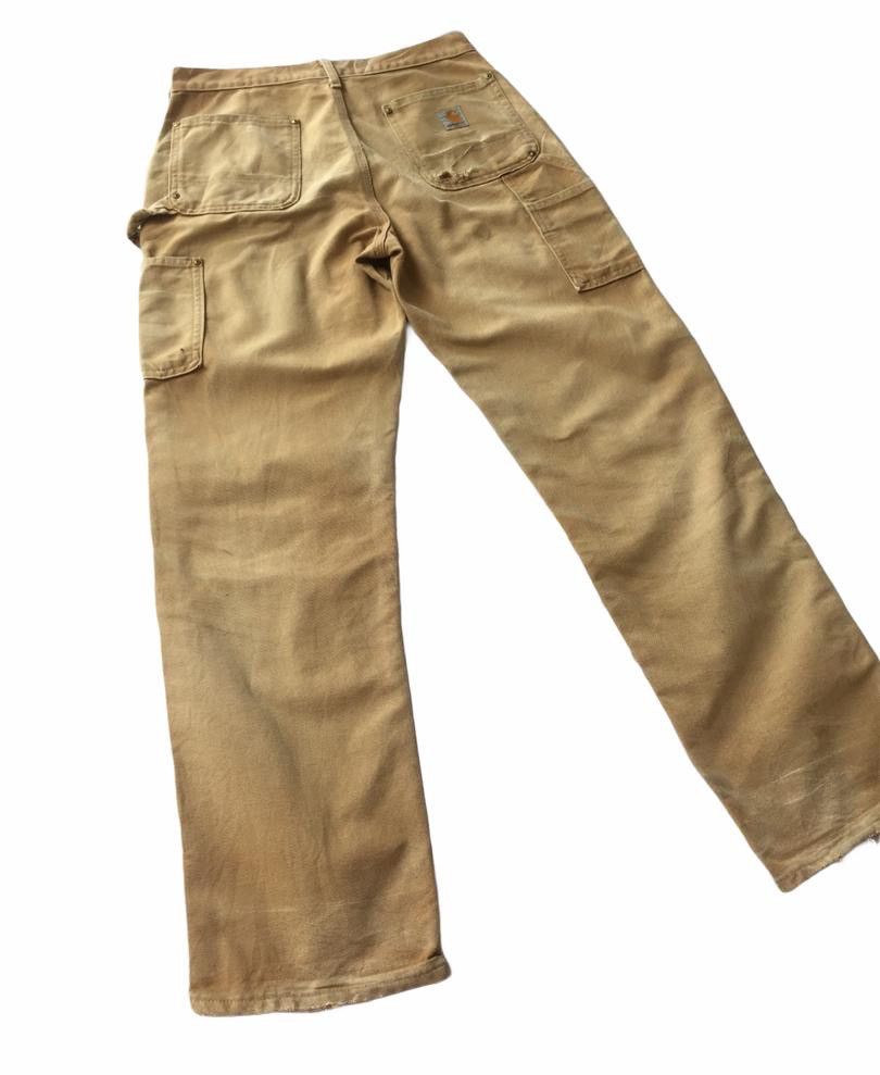 Carhartt THRASHED DISTRESSED CARHARTT DOUBLE KNEE WORKERS PANTS Size US 30 / EU 46 - 11 Thumbnail