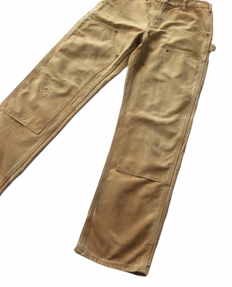 Carhartt THRASHED DISTRESSED CARHARTT DOUBLE KNEE WORKERS PANTS Size US 30 / EU 46 - 8 Thumbnail
