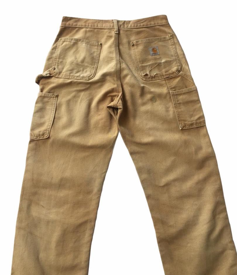 Carhartt THRASHED DISTRESSED CARHARTT DOUBLE KNEE WORKERS PANTS Size US 30 / EU 46 - 13 Thumbnail