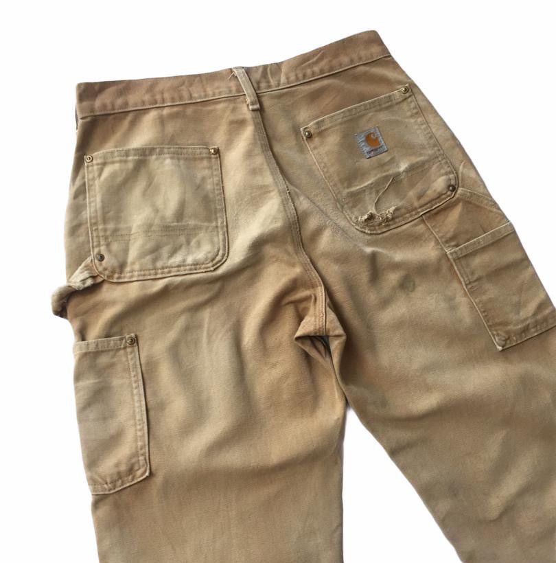 Carhartt THRASHED DISTRESSED CARHARTT DOUBLE KNEE WORKERS PANTS Size US 30 / EU 46 - 14 Thumbnail