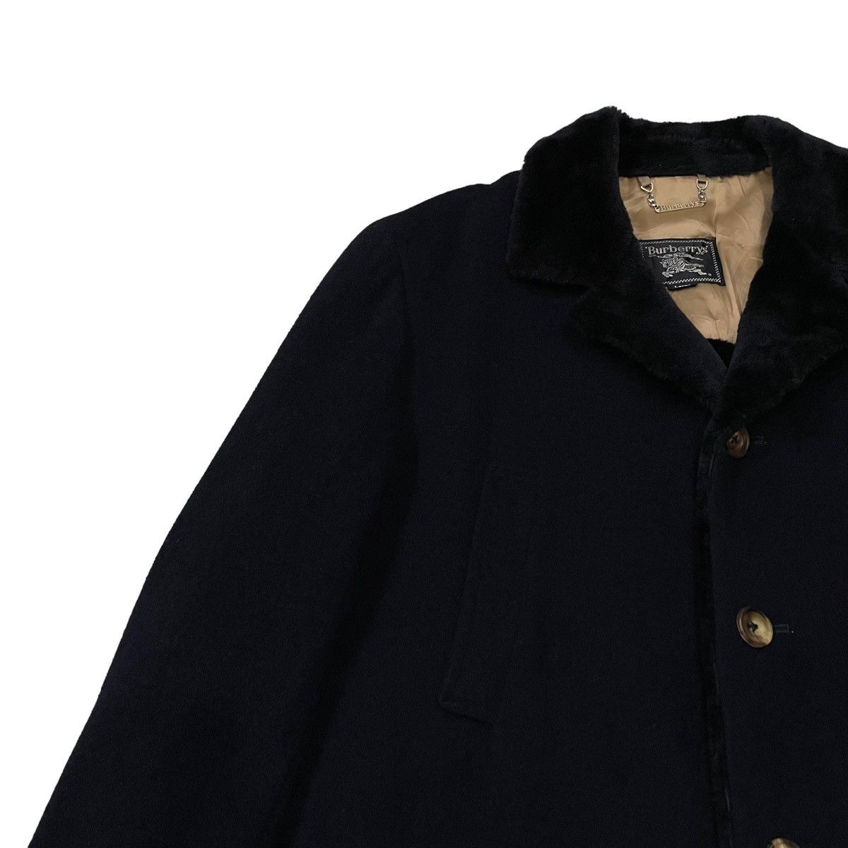 Burberry Vintage Burberry Wool Sherpa Overcoat Jacket Size US L / EU 52-54 / 3 - 6 Thumbnail