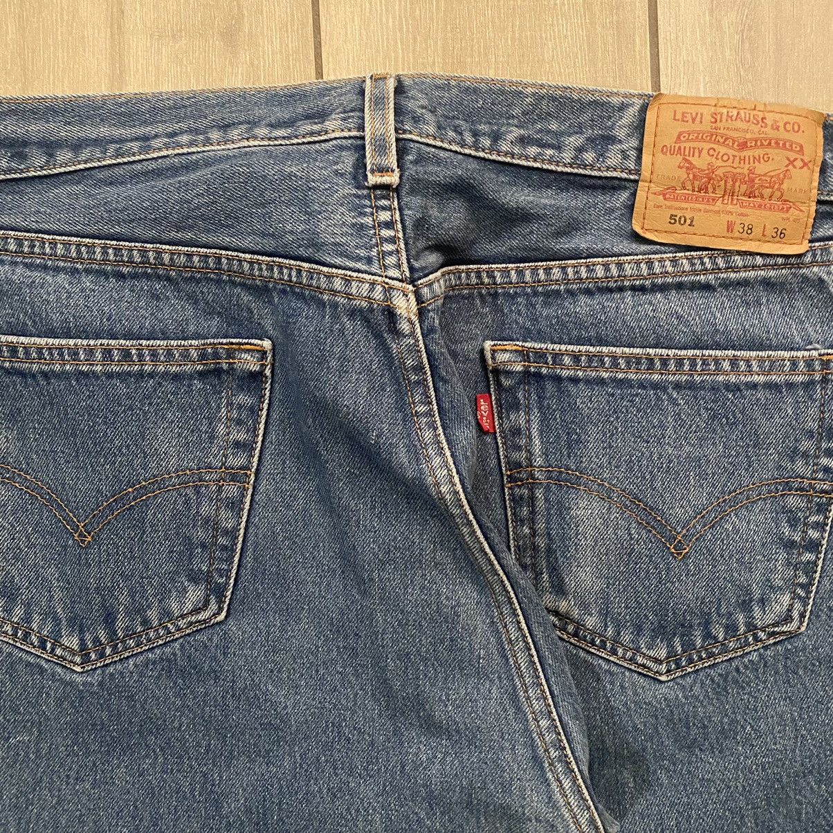 Carhartt × Levi's × Vintage Vintage 1989 Button Fly Levi’s 501 Jeans 35 Size US 34 / EU 50 - 22 Thumbnail