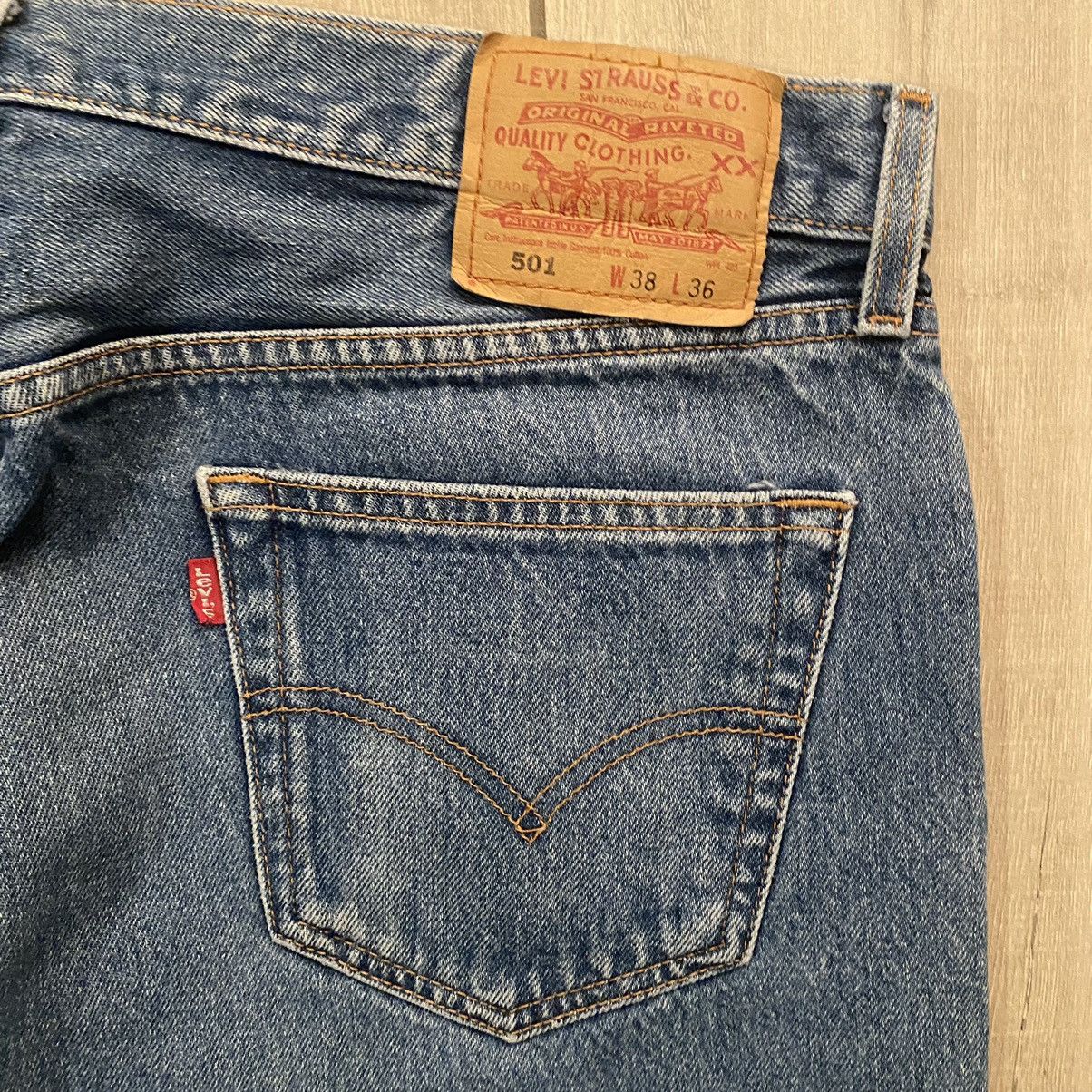 Carhartt × Levi's × Vintage Vintage 1989 Button Fly Levi’s 501 Jeans 35 Size US 34 / EU 50 - 4 Thumbnail