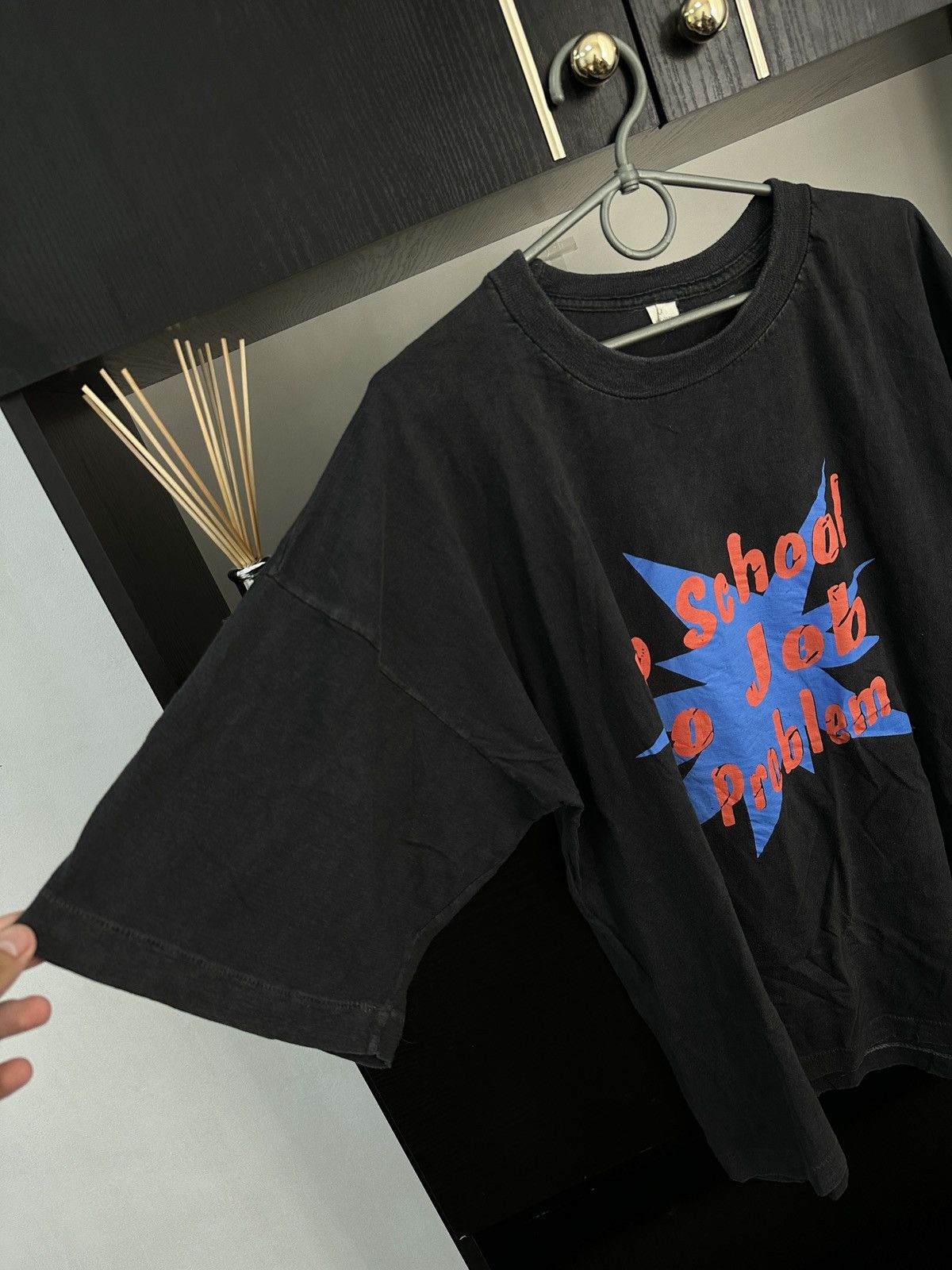 Vintage Vintage No School No Job No Problem Y2K Hype T-Shirt Japam Size US XXL / EU 58 / 5 - 5 Thumbnail
