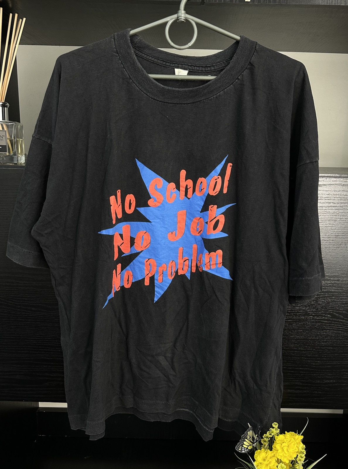 Vintage Vintage No School No Job No Problem Y2K Hype T-Shirt Japam Size US XXL / EU 58 / 5 - 1 Thumbnail