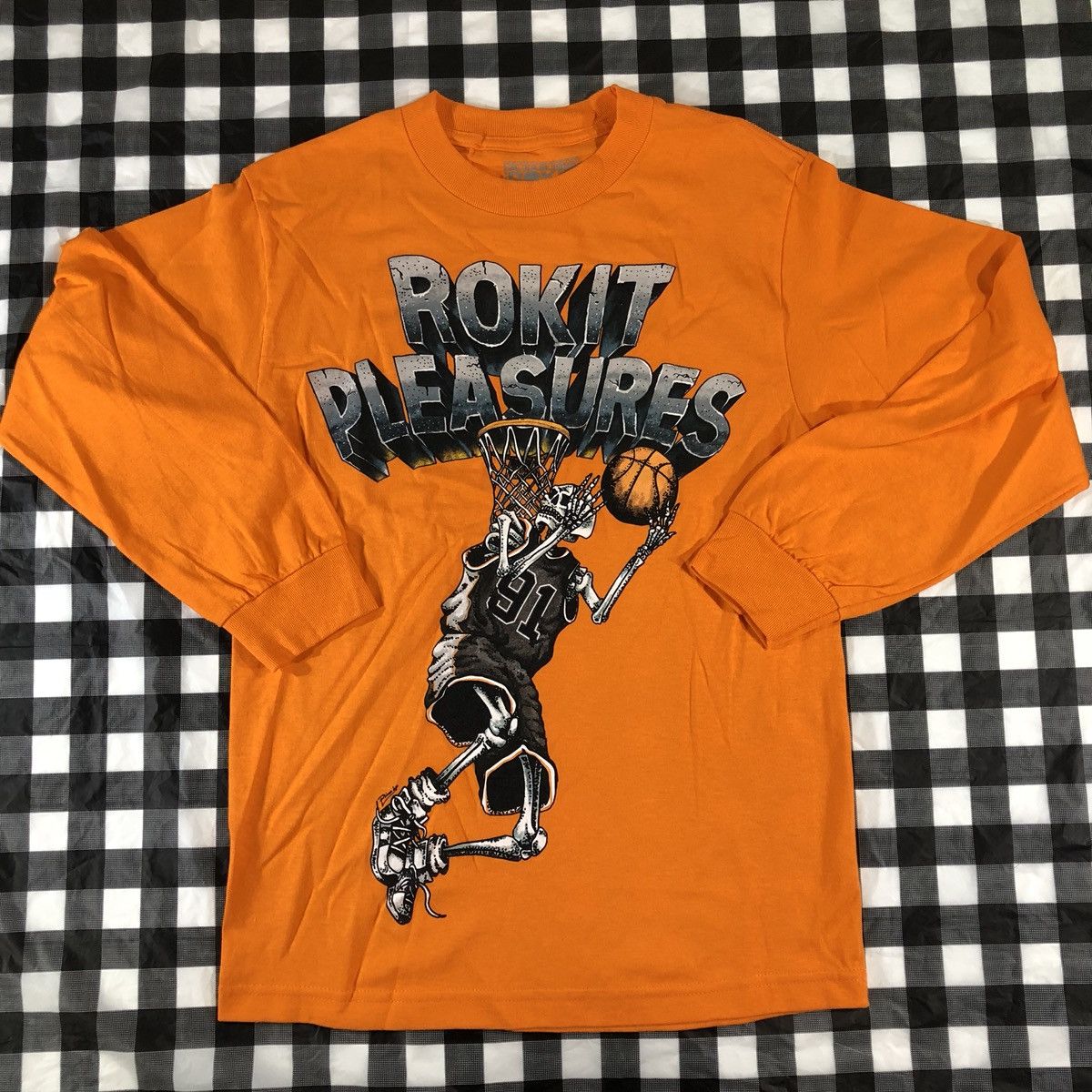 Pleasures Pleasures Now Rokit Basketball Skeleton L/S Tee Orange Size US S / EU 44-46 / 1 - 1 Thumbnail