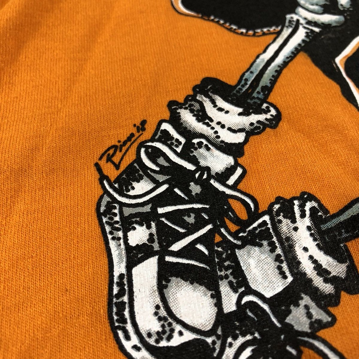 Pleasures Pleasures Now Rokit Basketball Skeleton L/S Tee Orange Size US S / EU 44-46 / 1 - 5 Thumbnail