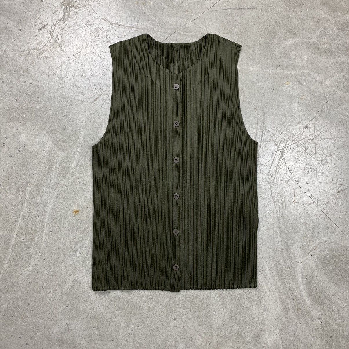 Issey Miyake Pleats Please Bottoned Vest