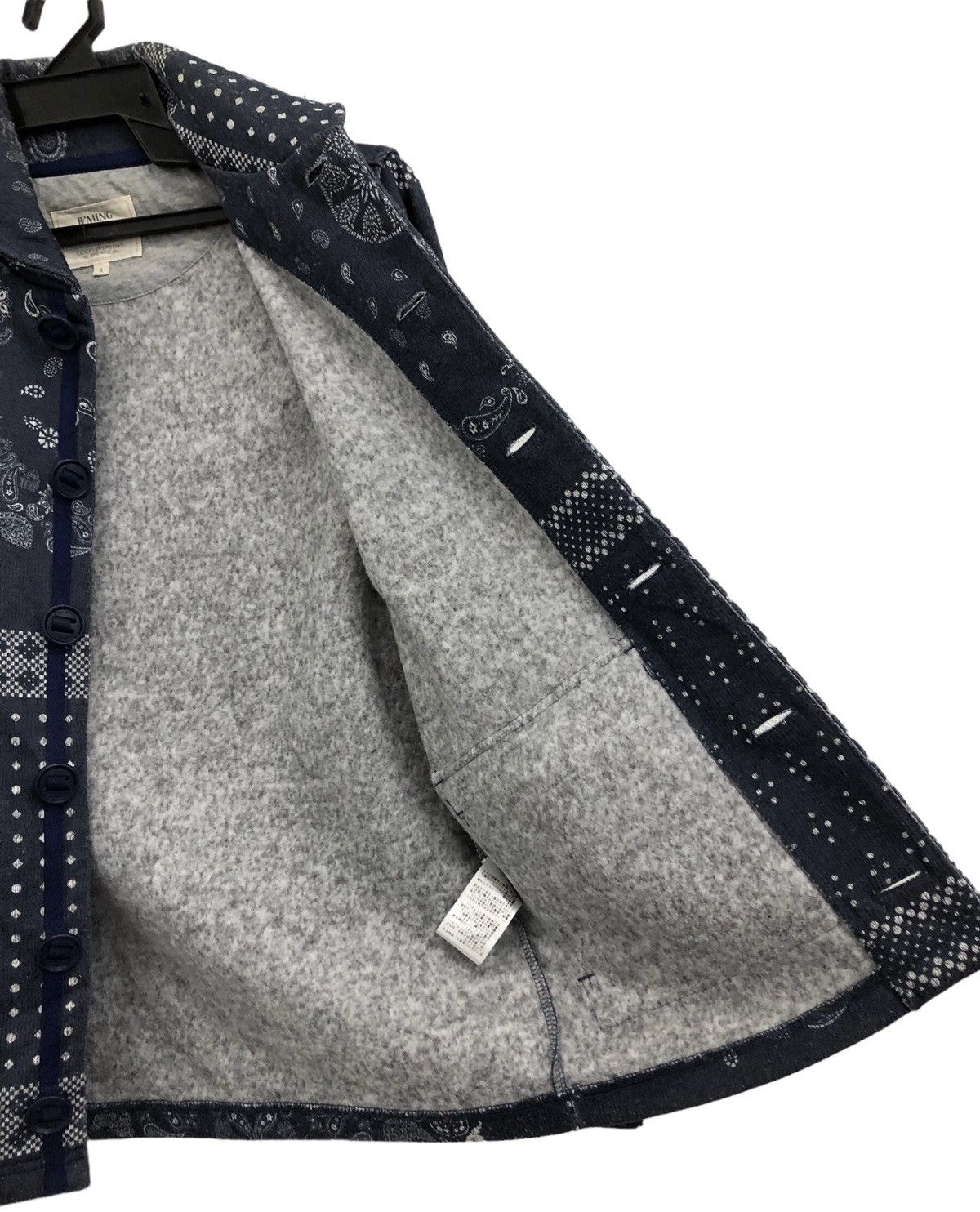 Beams Plus B:MING by BEAMS Navy Bandana Patchwork Chore Jacket Size US S / EU 44-46 / 1 - 8 Thumbnail