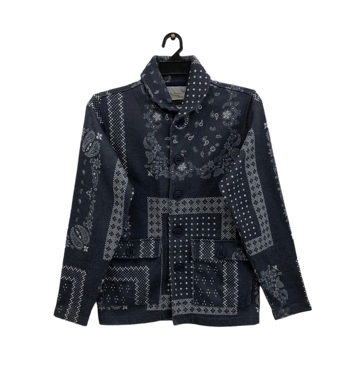 Beams Plus B:MING by BEAMS Navy Bandana Patchwork Chore Jacket Size US S / EU 44-46 / 1 - 1 Thumbnail