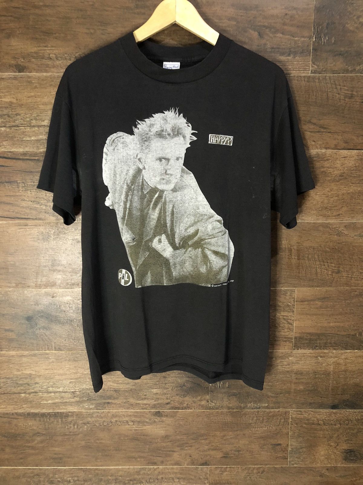 Band Tees × Vintage Vintage PIL 1987 Public Image Ltd Happy? Tour Shirt Size US XL / EU 56 / 4 - 2 Thumbnail