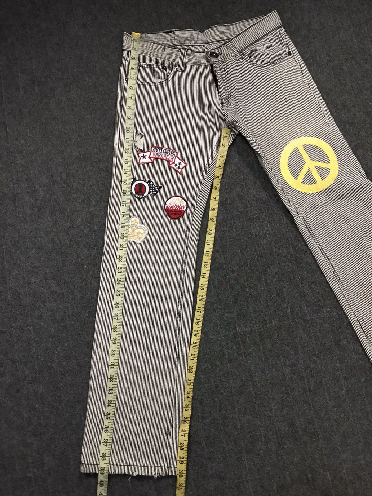 Japanese Brand × Vintage Vintage Japanese Brand Distressed Design Patches Style Size US 31 - 17 Thumbnail