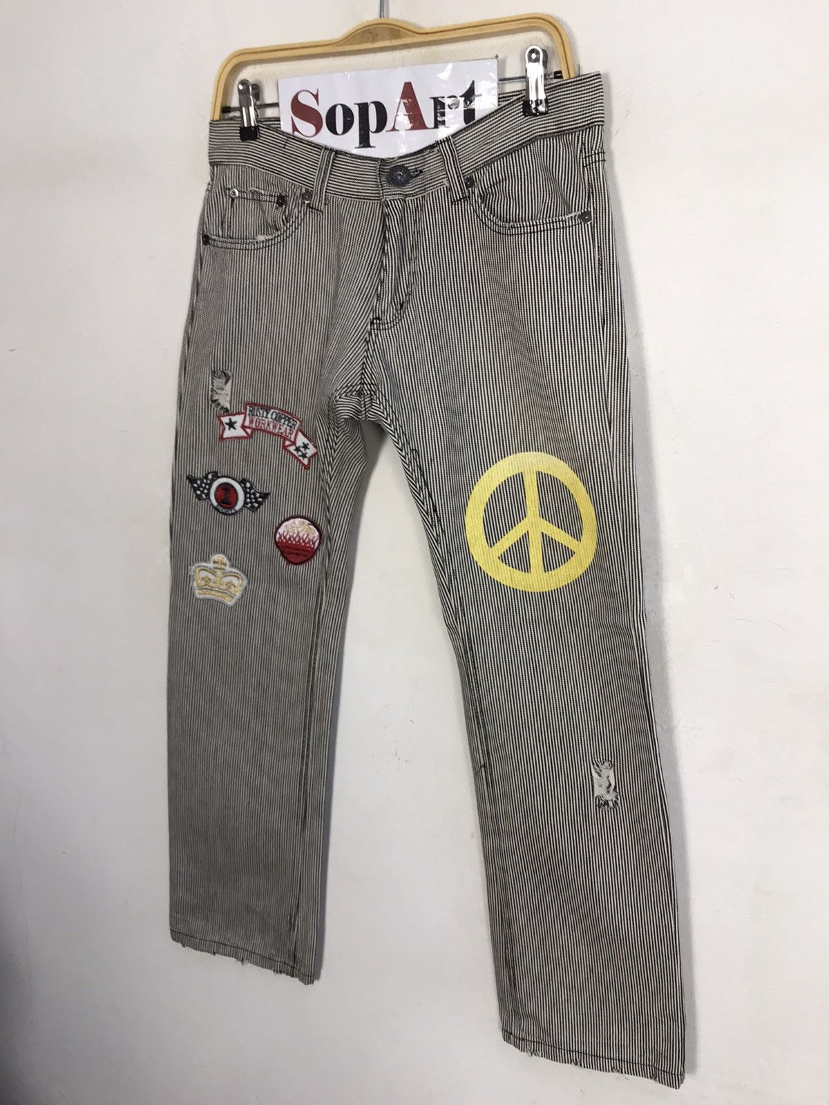 Japanese Brand × Vintage Vintage Japanese Brand Distressed Design Patches Style Size US 31 - 4 Thumbnail