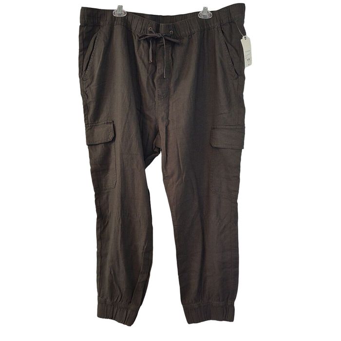 St. Johns Bay St Johns Bay Cargo Joggers Pants Ankle Women Size 1X Green L