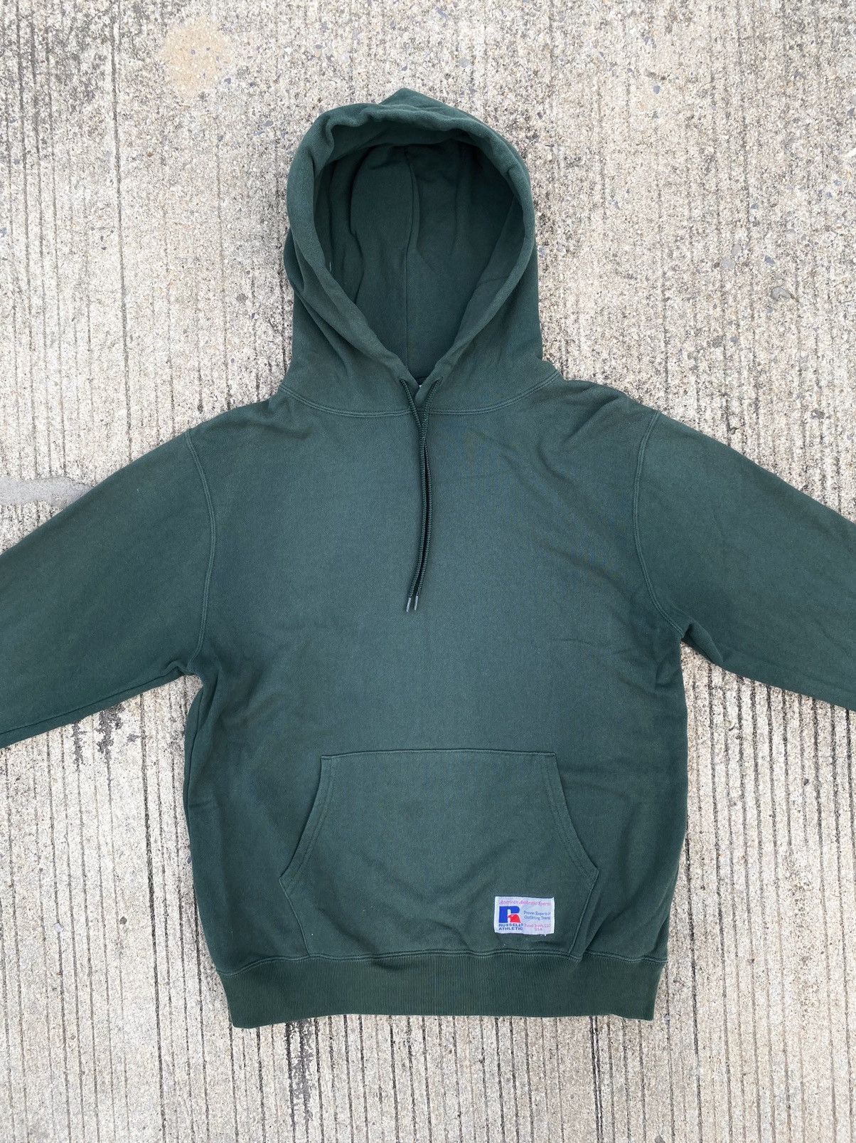 Russell Athletic × Vintage Faded Russell Athletic Hoodie Blank Green Size US M / EU 48-50 / 2 - 4 Thumbnail