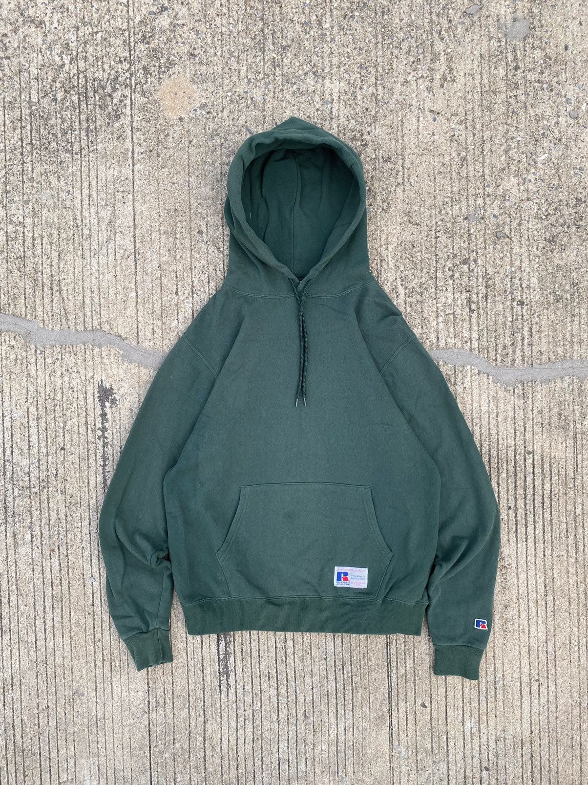 Russell Athletic × Vintage Faded Russell Athletic Hoodie Blank Green Size US M / EU 48-50 / 2 - 1 Thumbnail