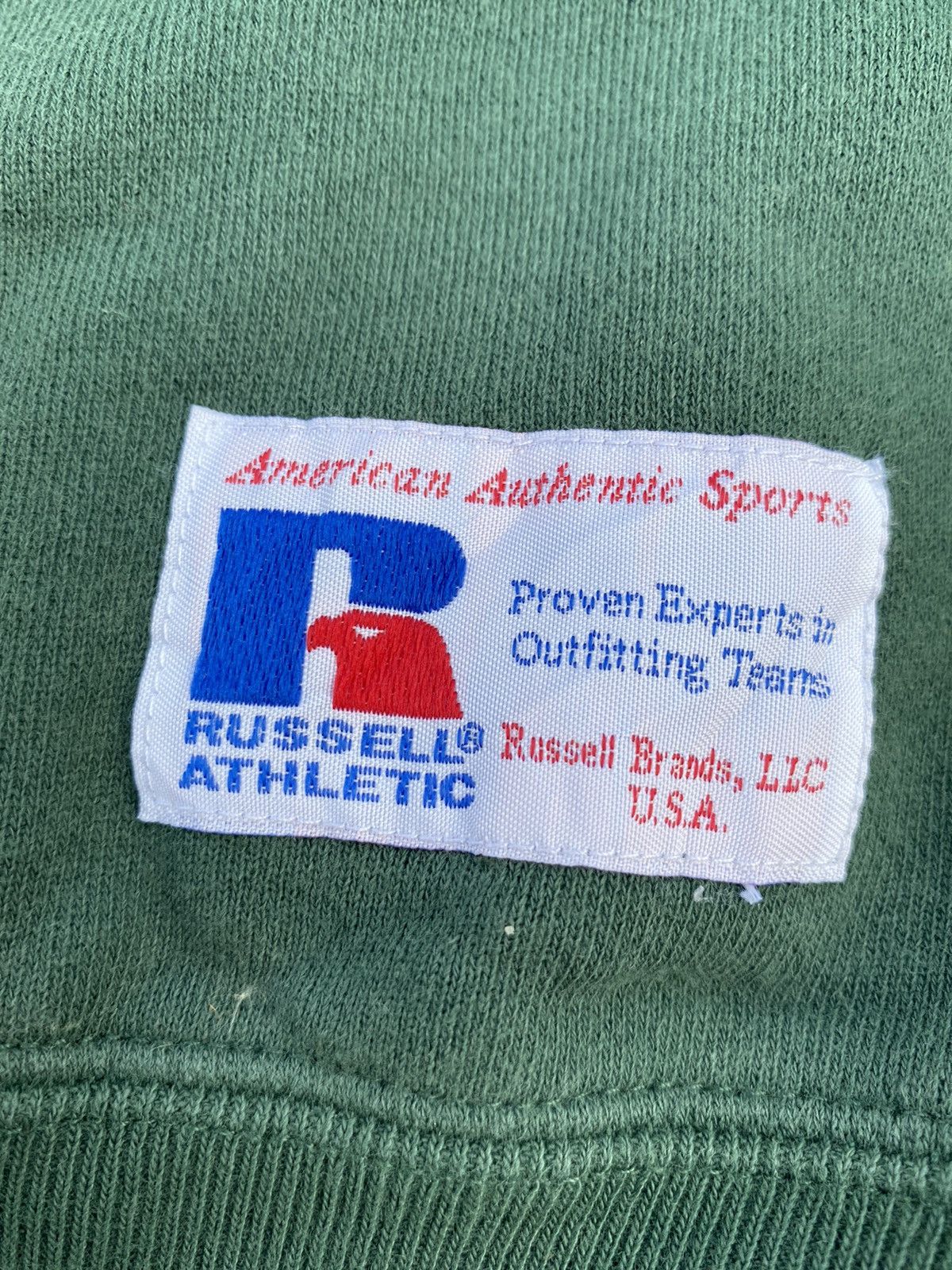 Russell Athletic × Vintage Faded Russell Athletic Hoodie Blank Green Size US M / EU 48-50 / 2 - 7 Thumbnail