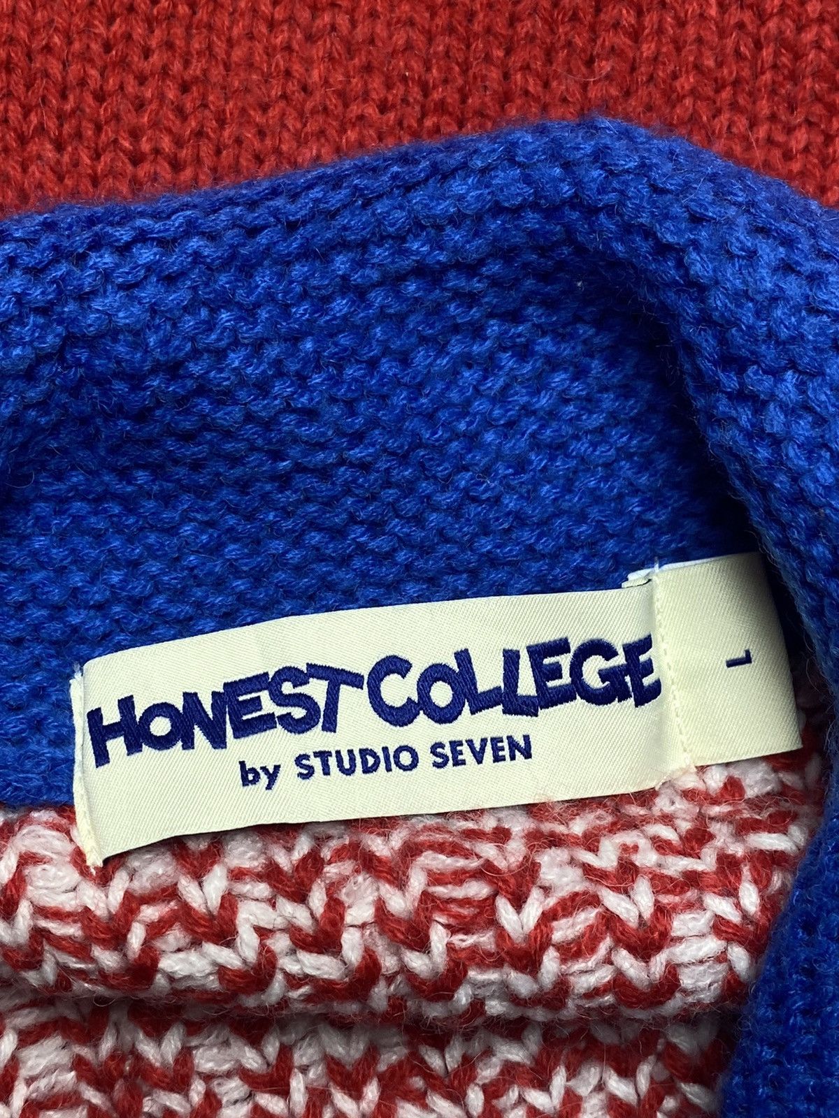 Japanese Brand 2000s Studio Seven - Honest College Chunky Knitted Jacket Size US XL / EU 56 / 4 - 8 Thumbnail