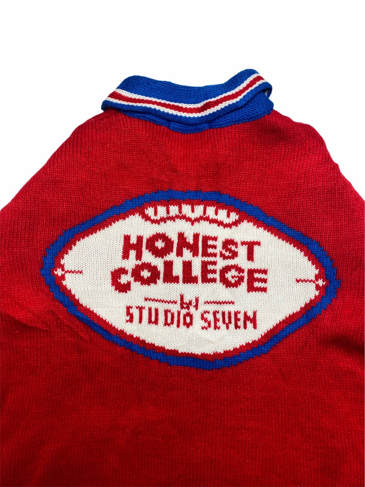 Japanese Brand 2000s Studio Seven - Honest College Chunky Knitted Jacket Size US XL / EU 56 / 4 - 5 Thumbnail
