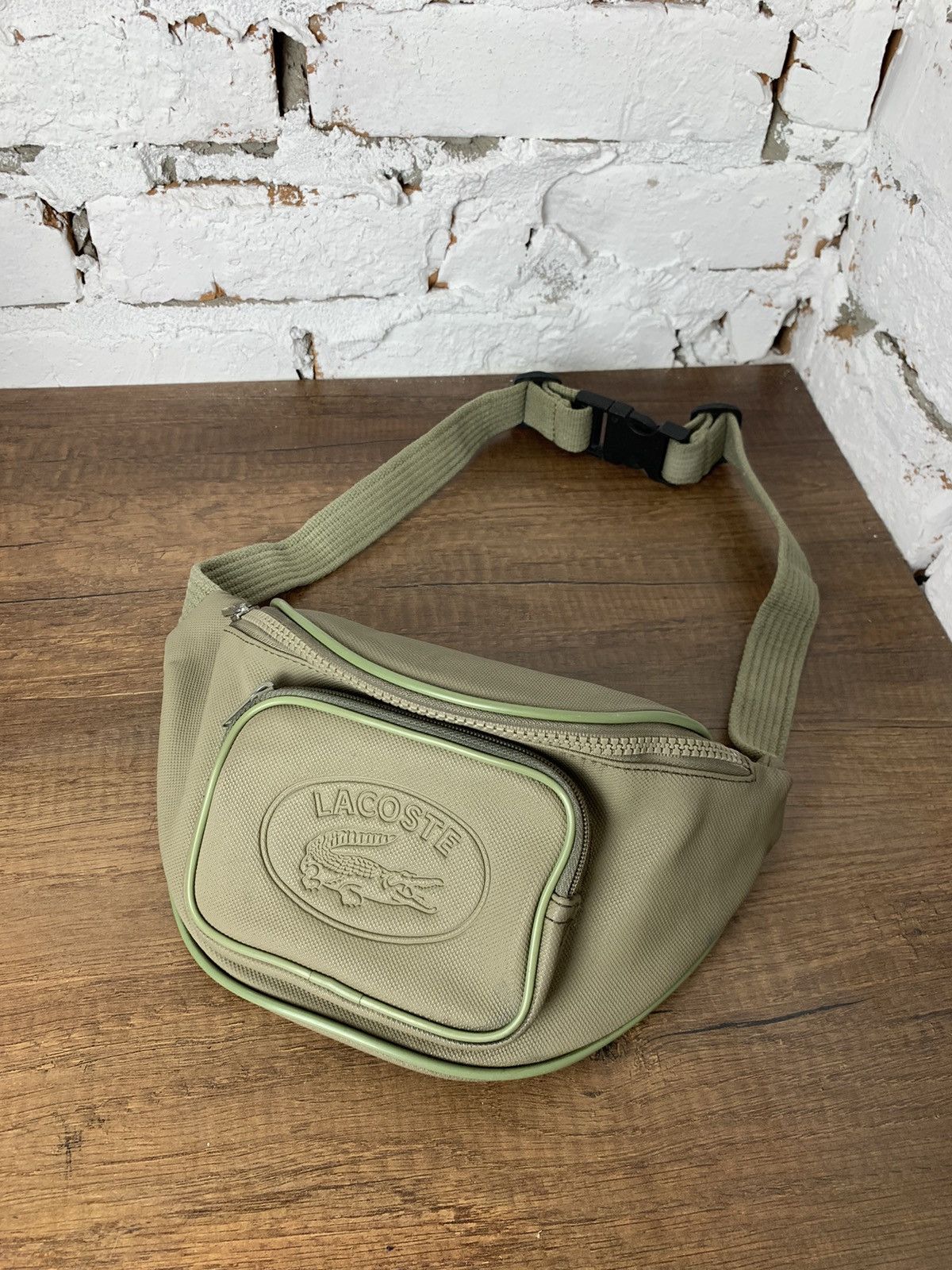 Lacoste vintage small bag 90s logo made in France