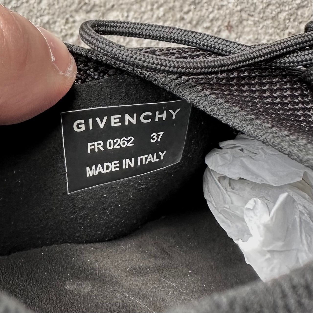 Givenchy Givenchy Black Logo TK-360 Mesh Sock Sneakers Size US 7 / IT 37 - 10 Thumbnail