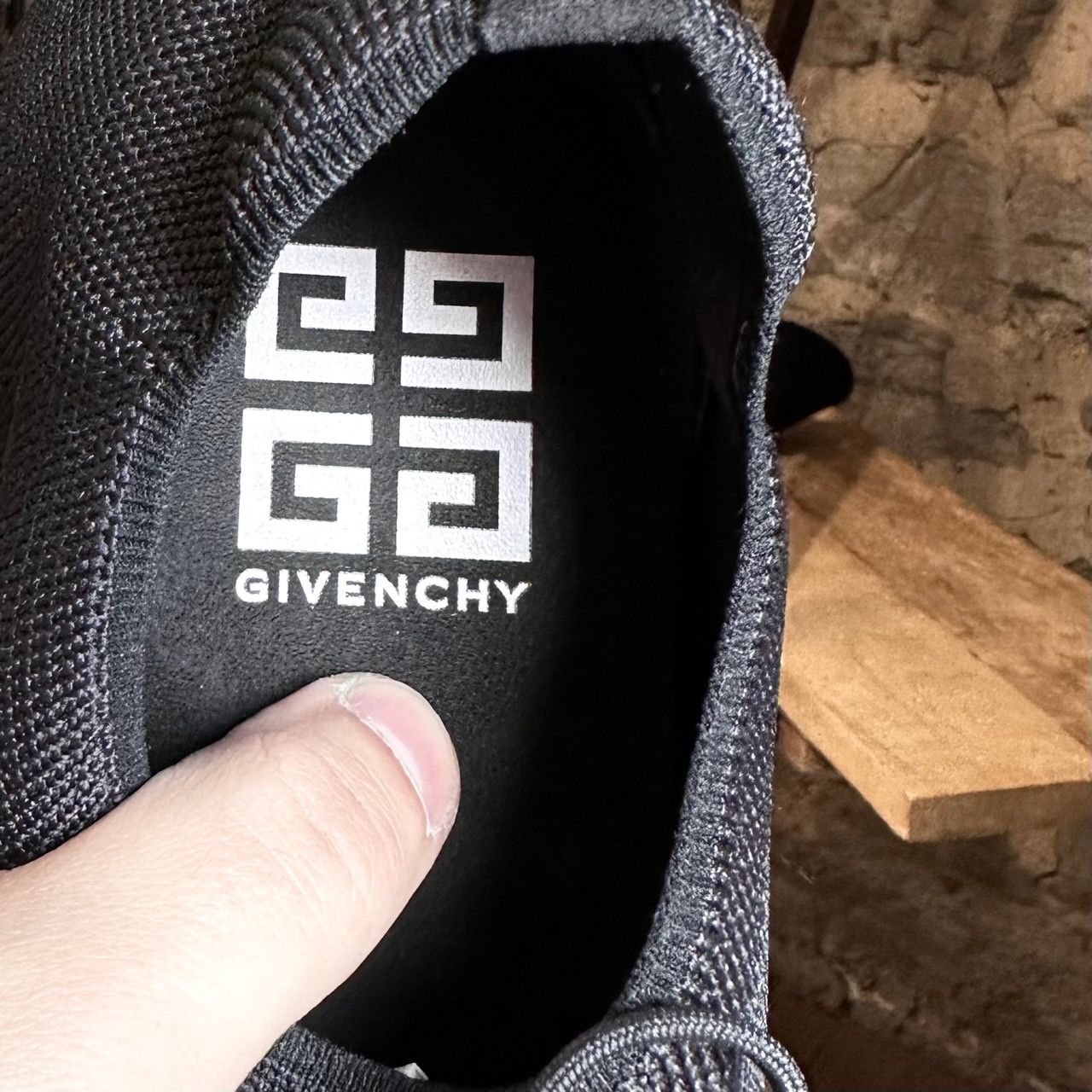 Givenchy Givenchy Black Logo TK-360 Mesh Sock Sneakers Size US 7 / IT 37 - 9 Thumbnail